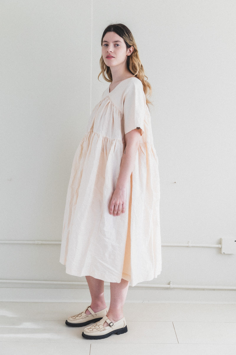 ELSA DRESS IN PEACH FINE