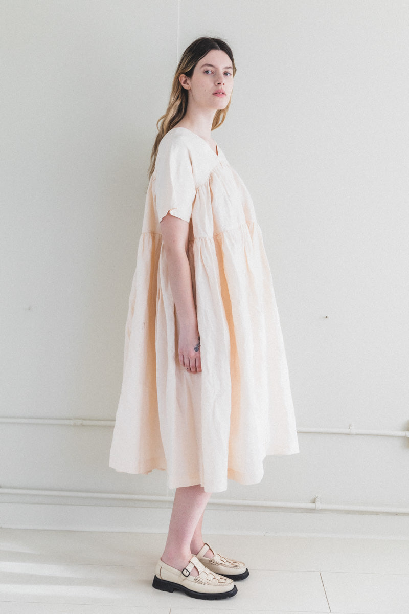 ELSA DRESS IN PEACH FINE