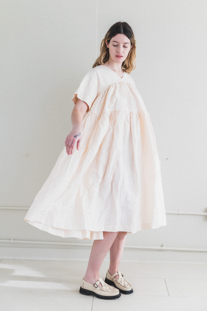 ELSA DRESS IN PEACH FINE