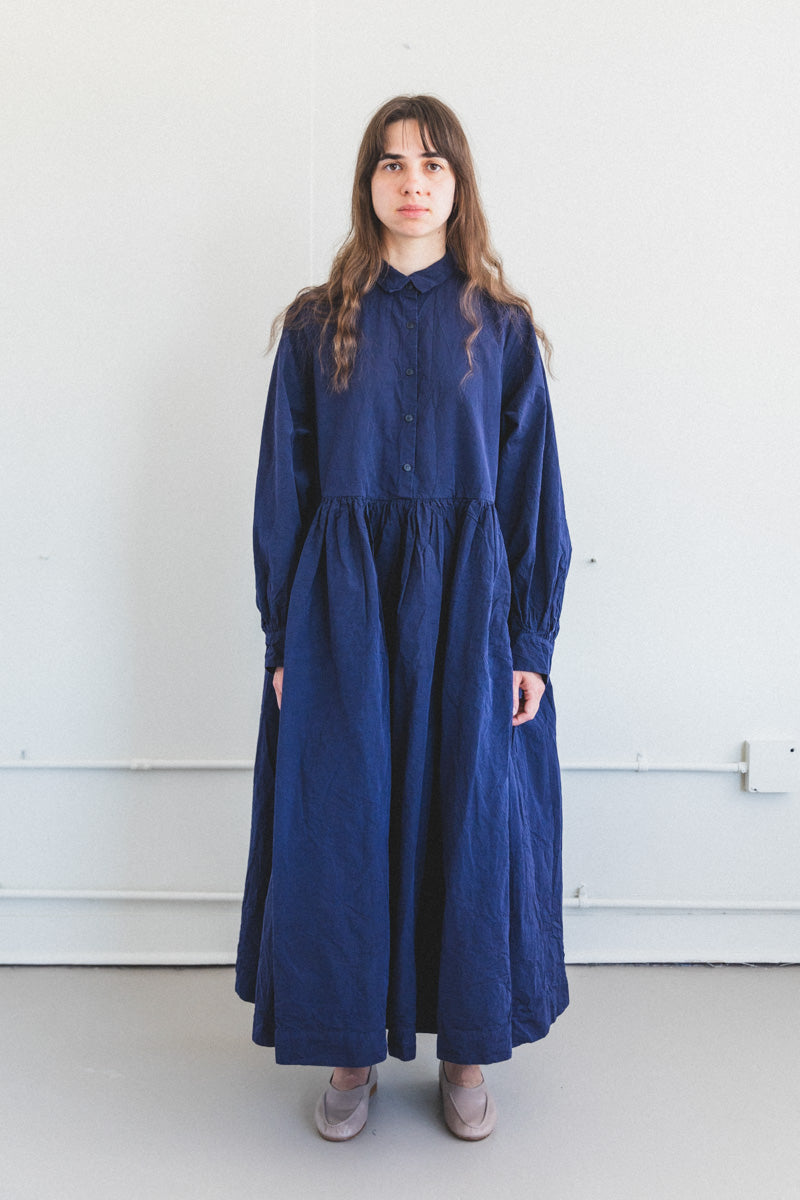 ETHAL DRESS IN NAVY PAPER COT