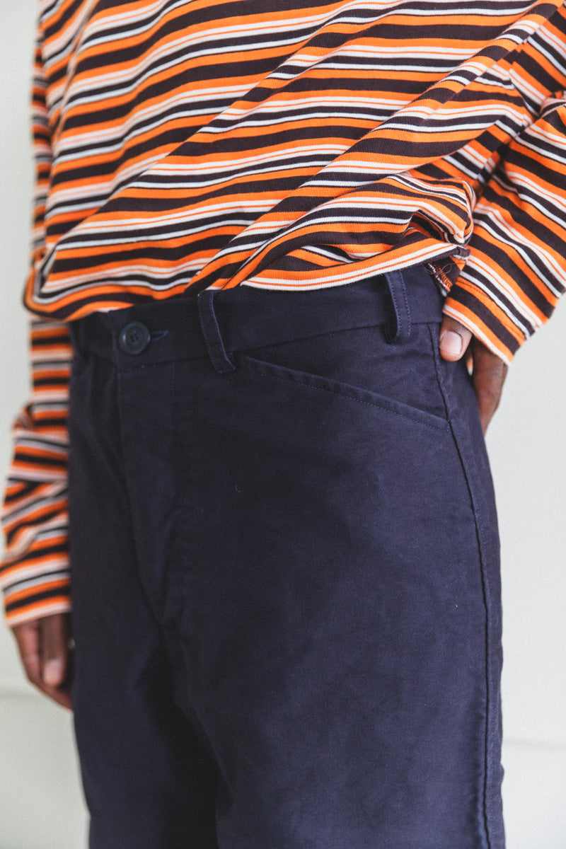HAMNET PANT IN DARK NAVY MOLESKIN