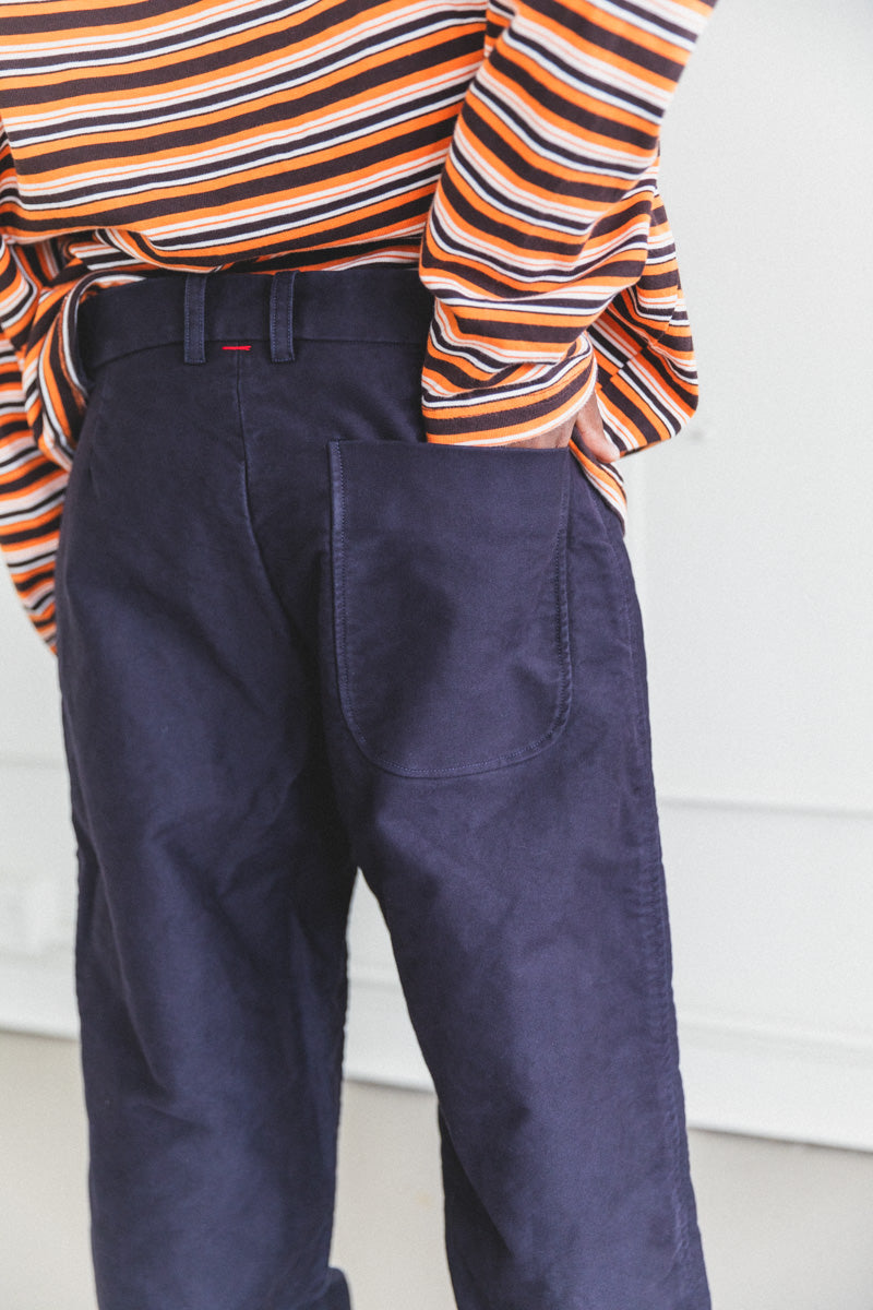 HAMNET PANT IN DARK NAVY MOLESKIN