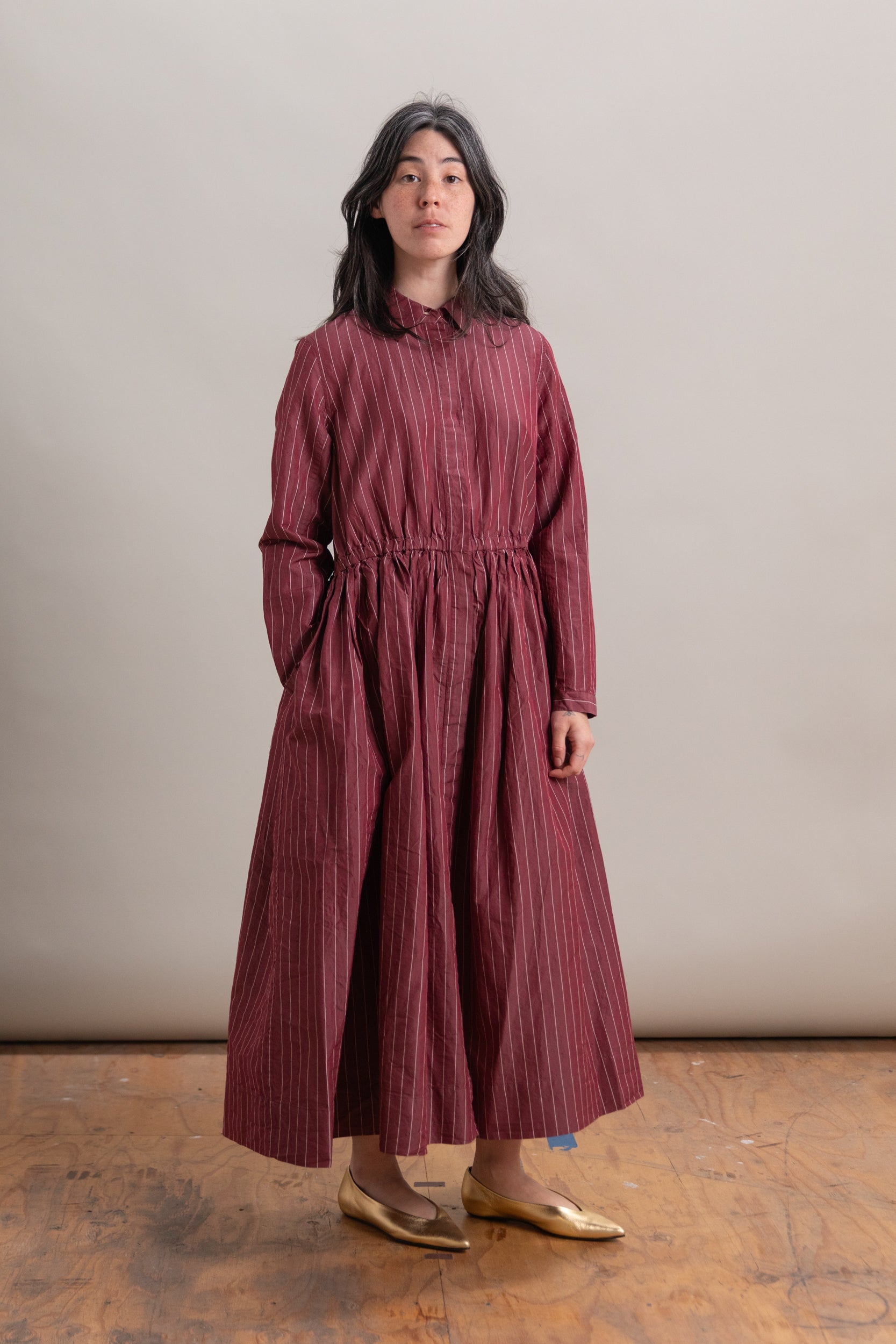 PANZY DRESS IN WINE COTSILK