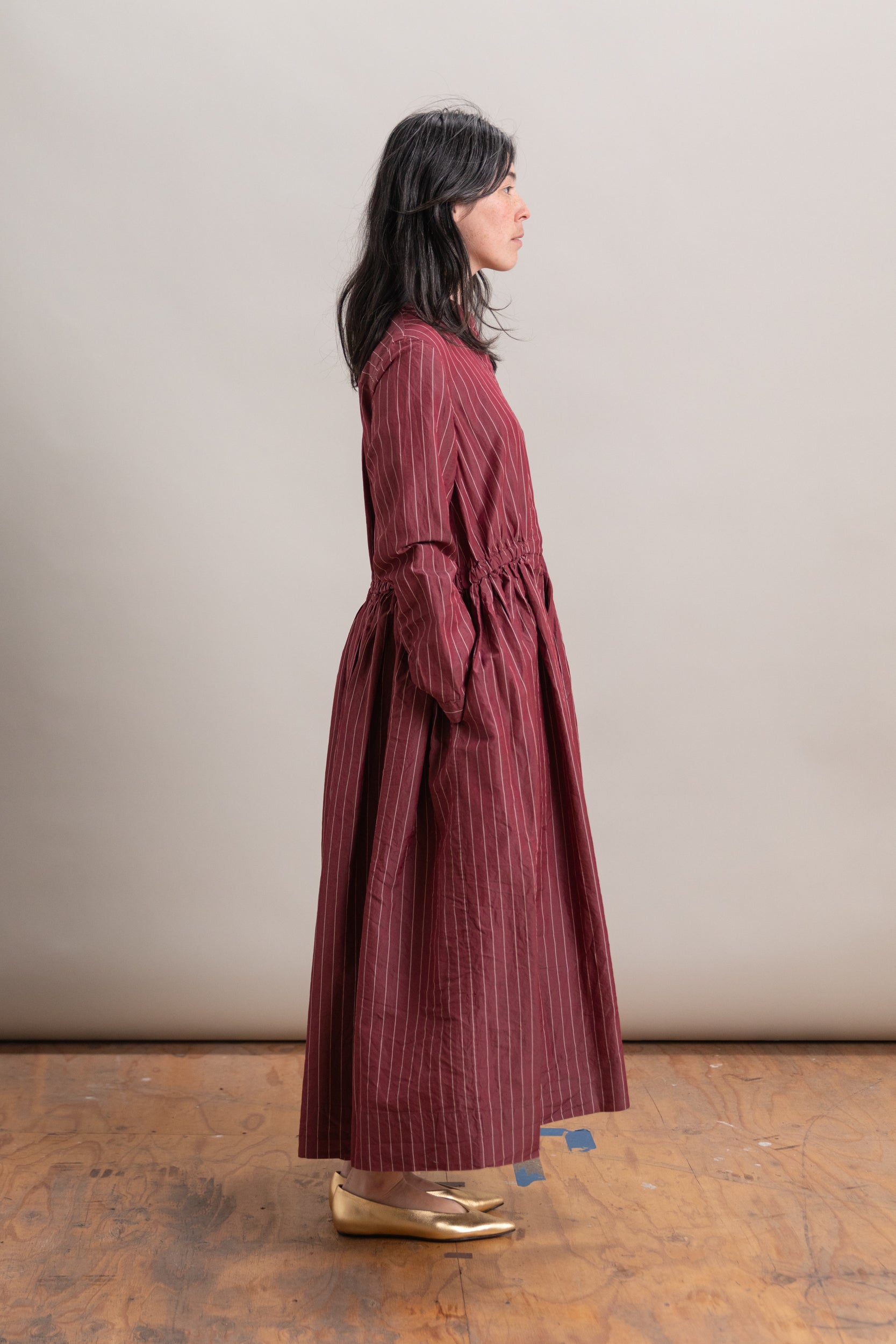 PANZY DRESS IN WINE COTSILK