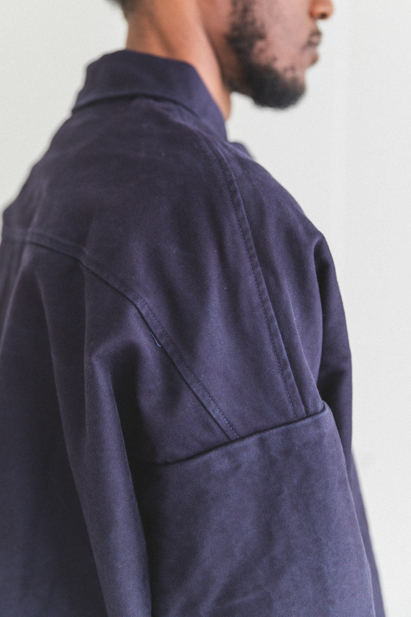 TEDY TOP IN DARK NAVY MOLESKIN