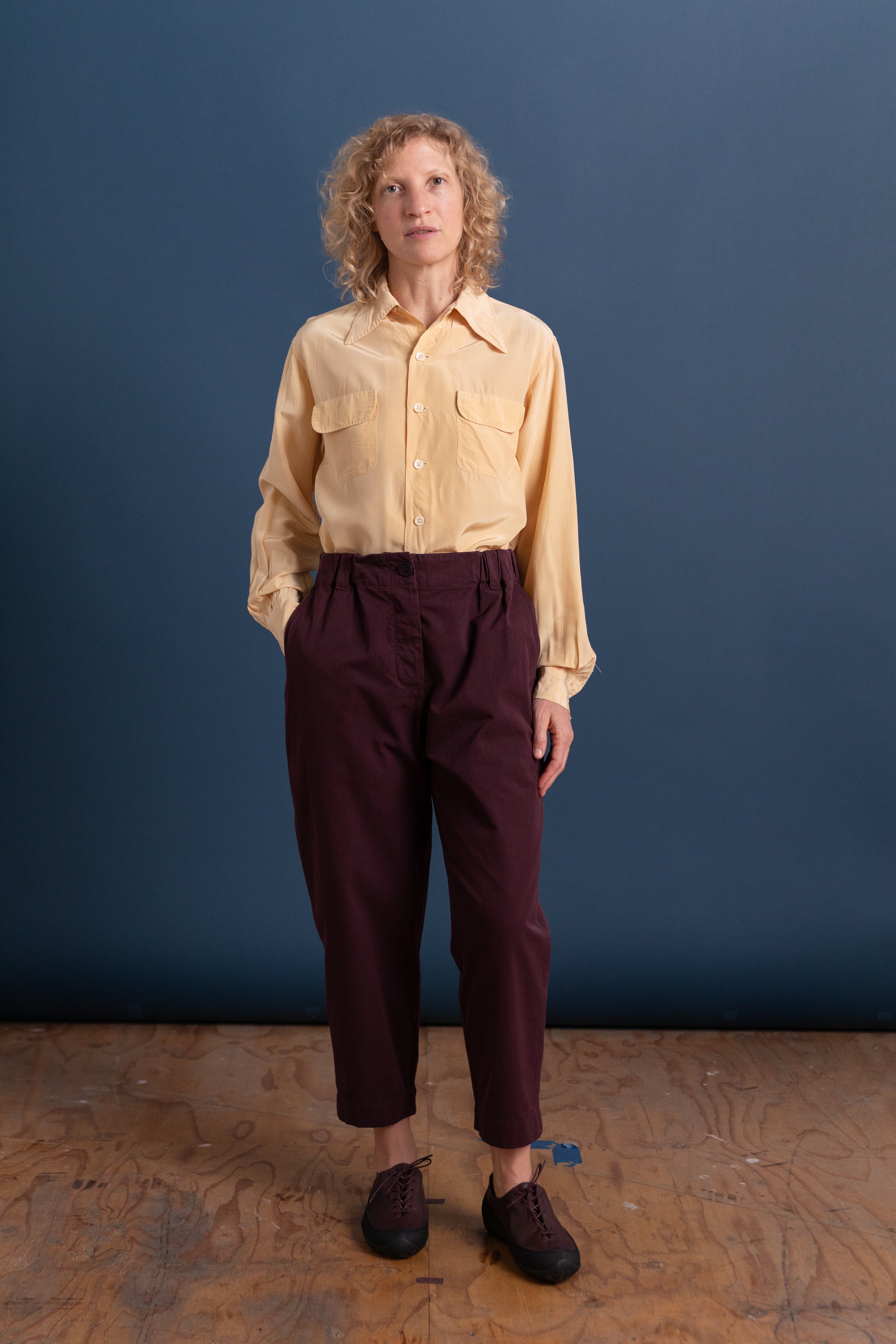 WARREN PANT IN MAHOGANY DOUBLE COT