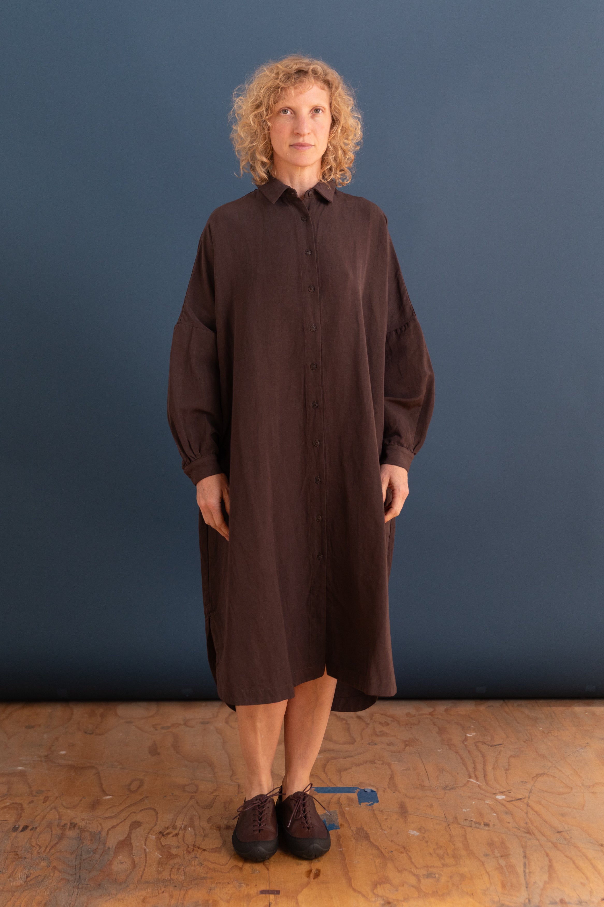 YUKI DRESS IN BUNGA WOOL LINEN