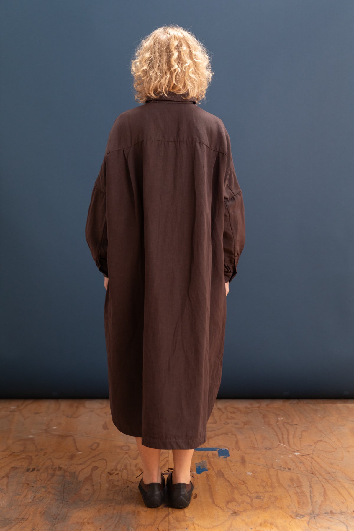 YUKI DRESS IN BUNGA WOOL LINEN