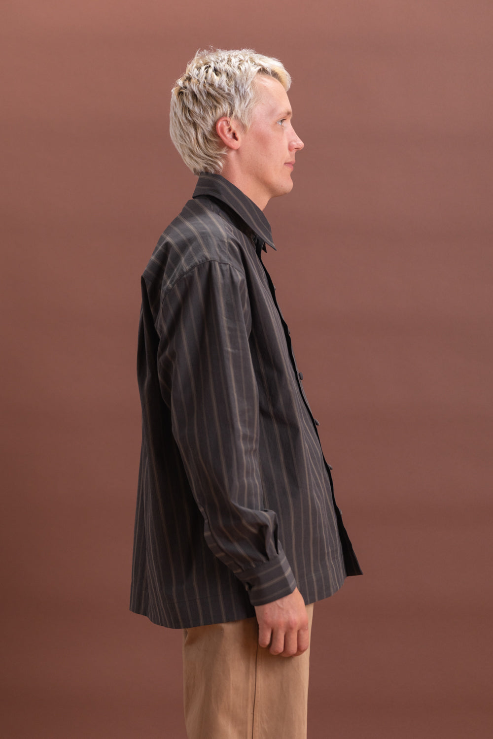 PLAYERS SHIRT IN GREY JAPANESE MUGWASHER STRIPE