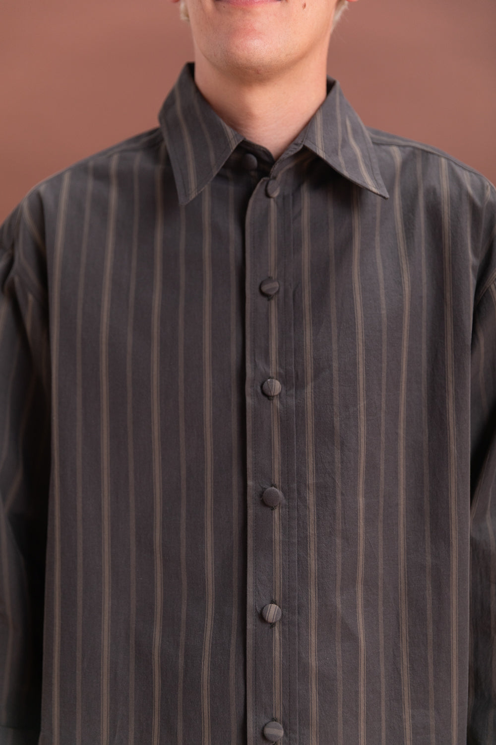 PLAYERS SHIRT IN GREY JAPANESE MUGWASHER STRIPE