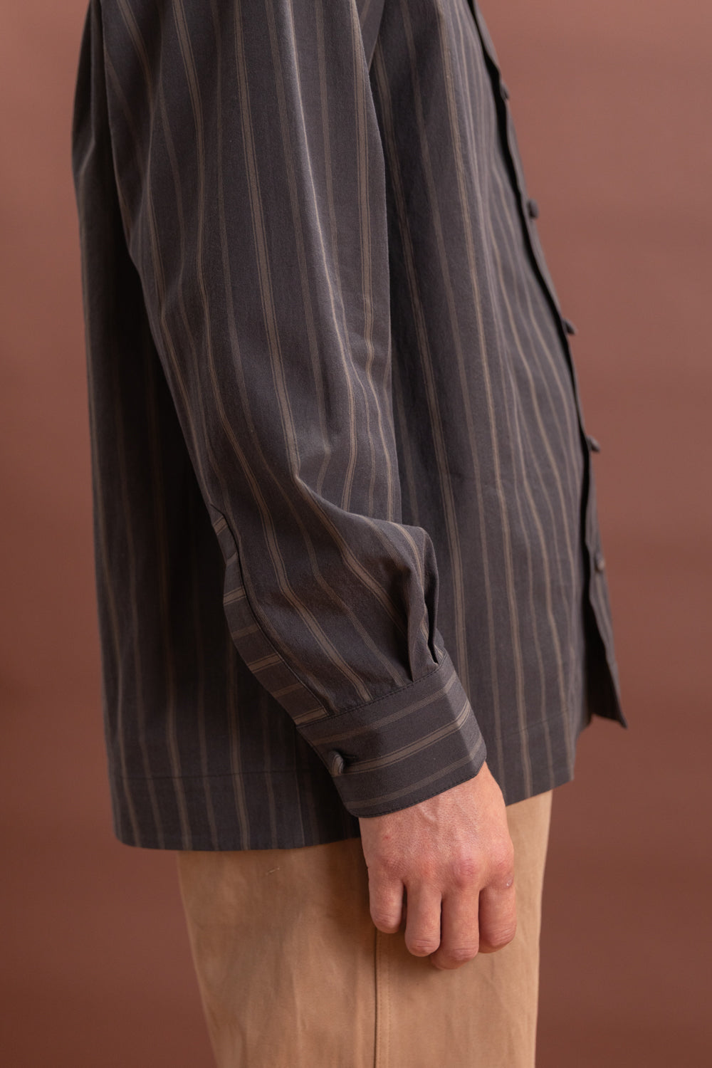 PLAYERS SHIRT IN GREY JAPANESE MUGWASHER STRIPE