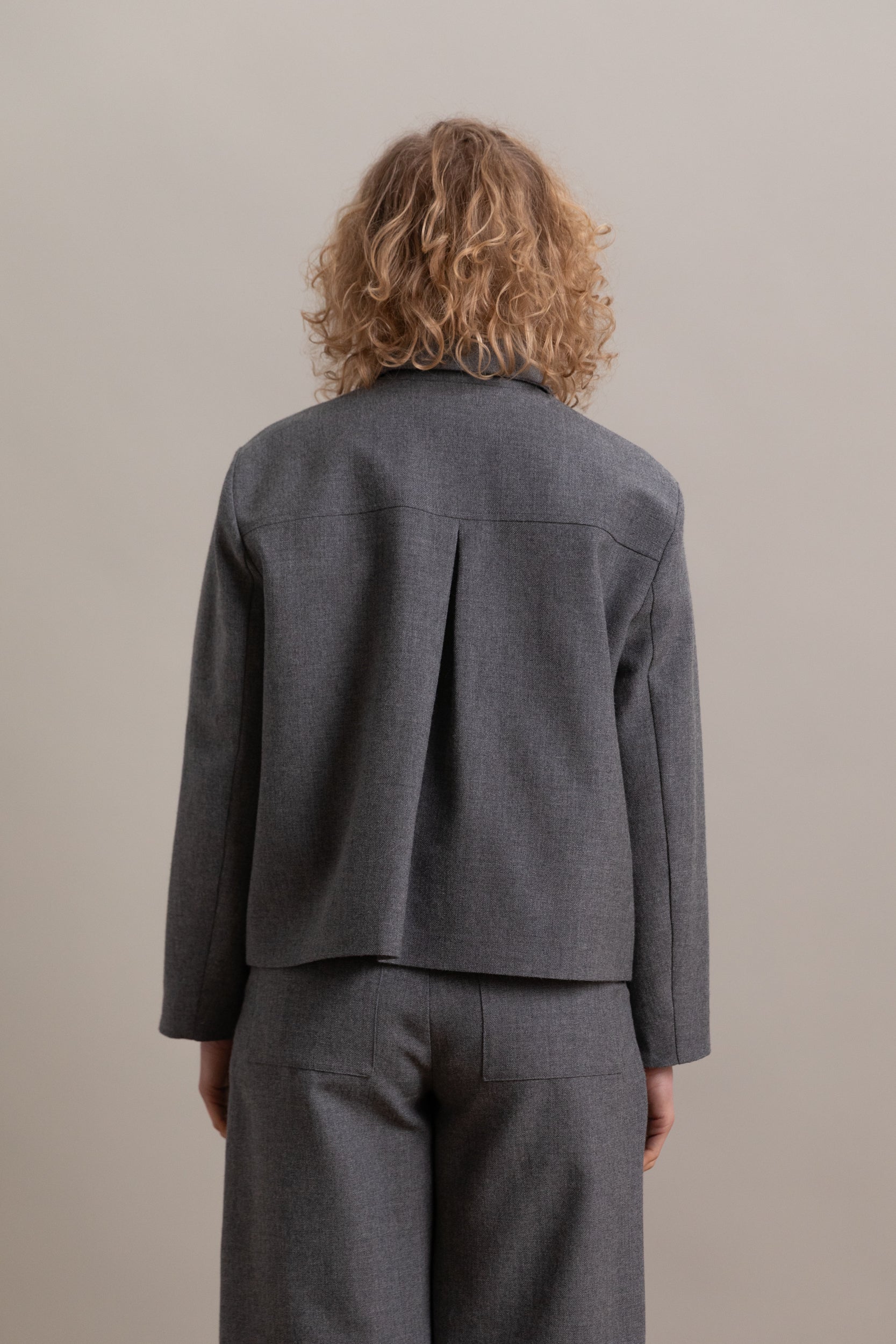 LILLIE JACKET IN LIGHT GREY BRITISH WOOL