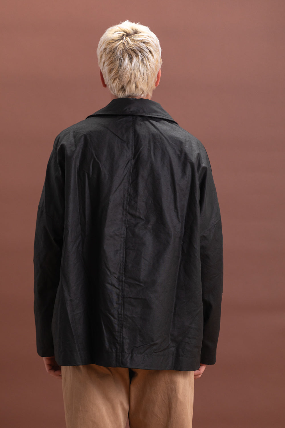 AMIS MAC IN BLACK OILSKIN COTTON