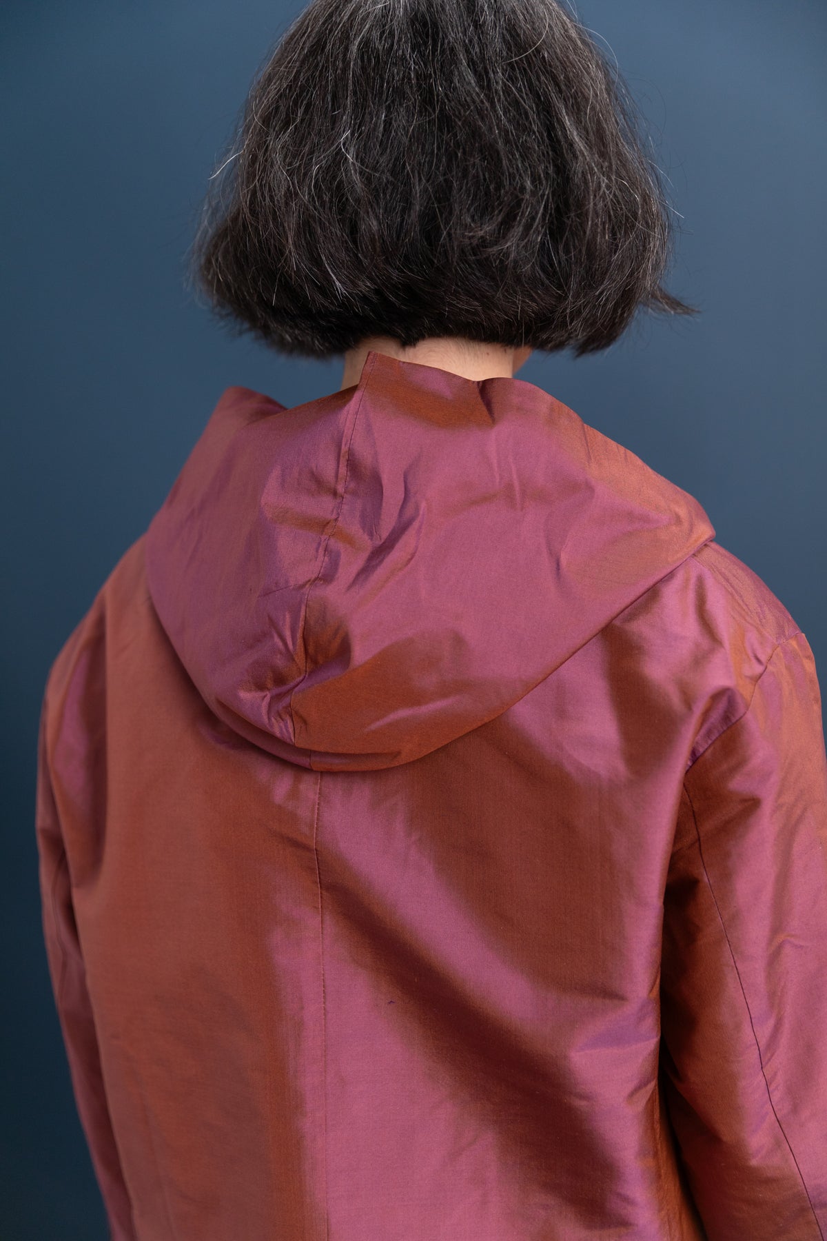 REEVA JACKET IN JAM SILK DUPION