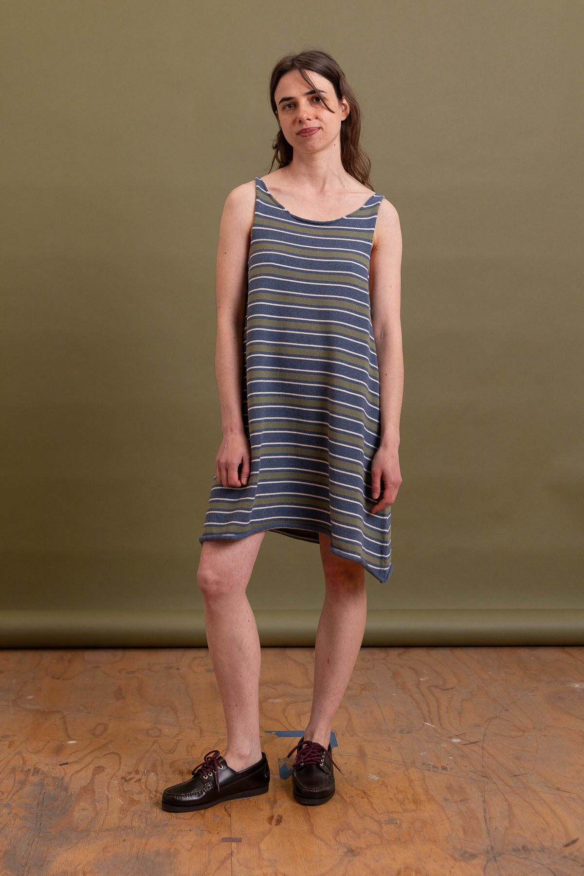 THEA DRESS IN STRIPED KNIT