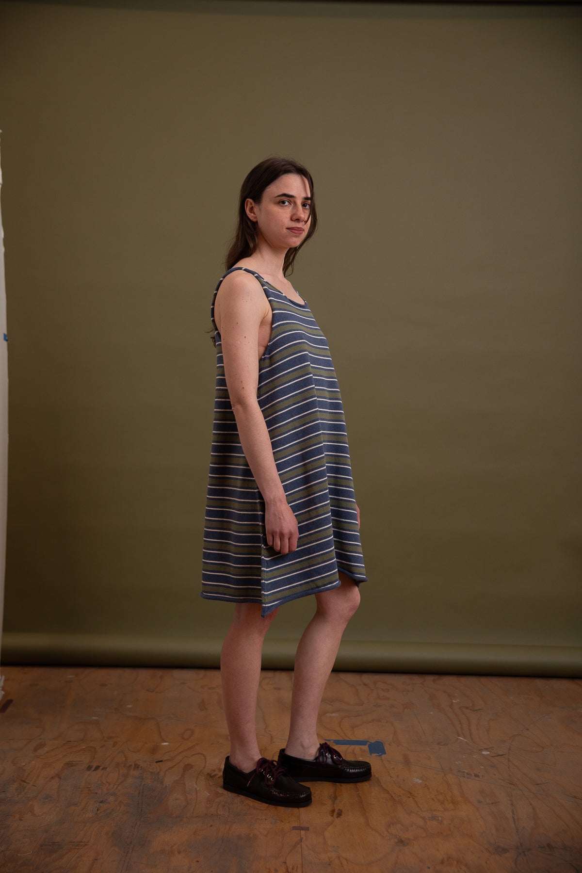 THEA DRESS IN STRIPED KNIT