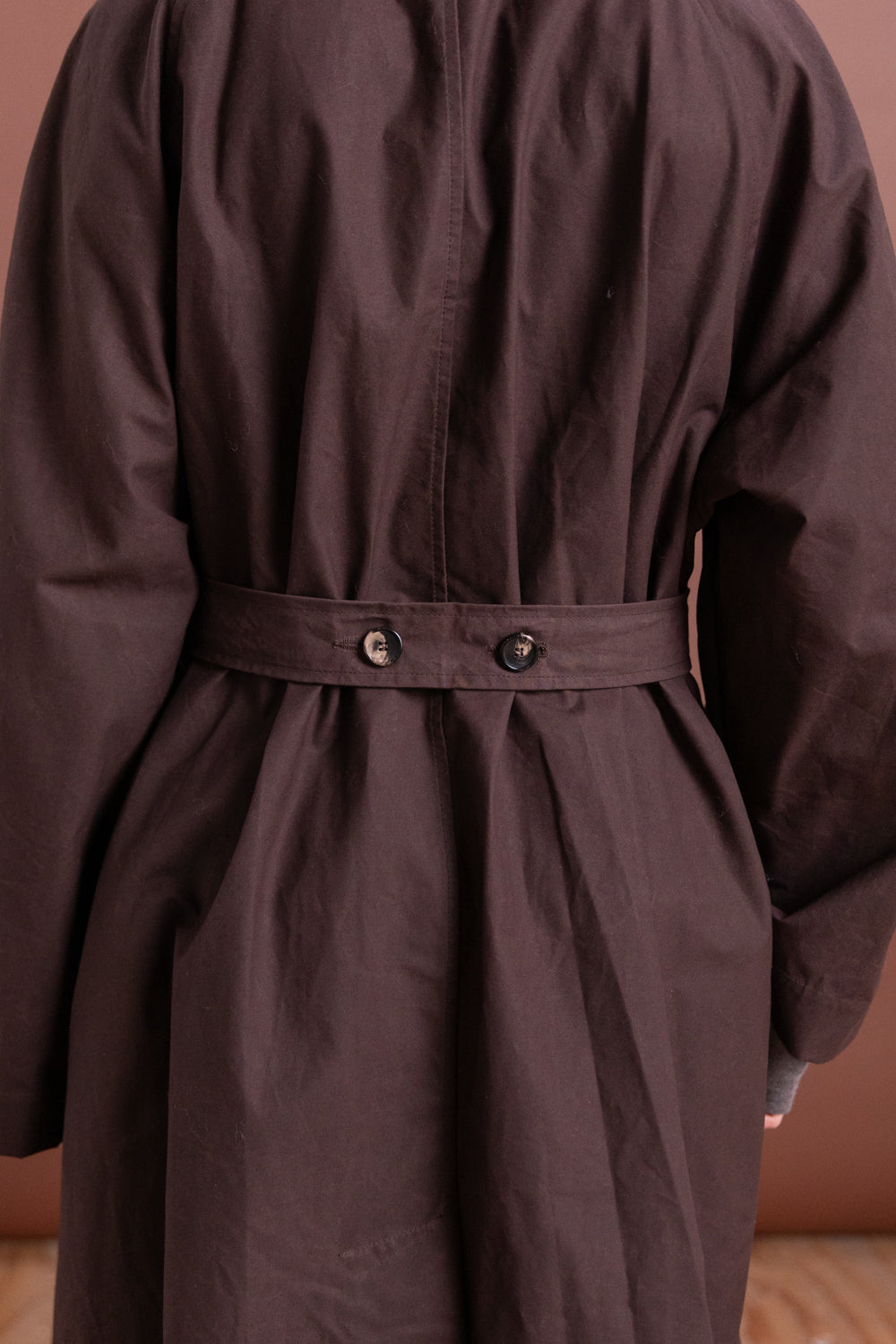 WICKHAM MAC IN DARK MULBERRY BRITISH DRY OILSKIN