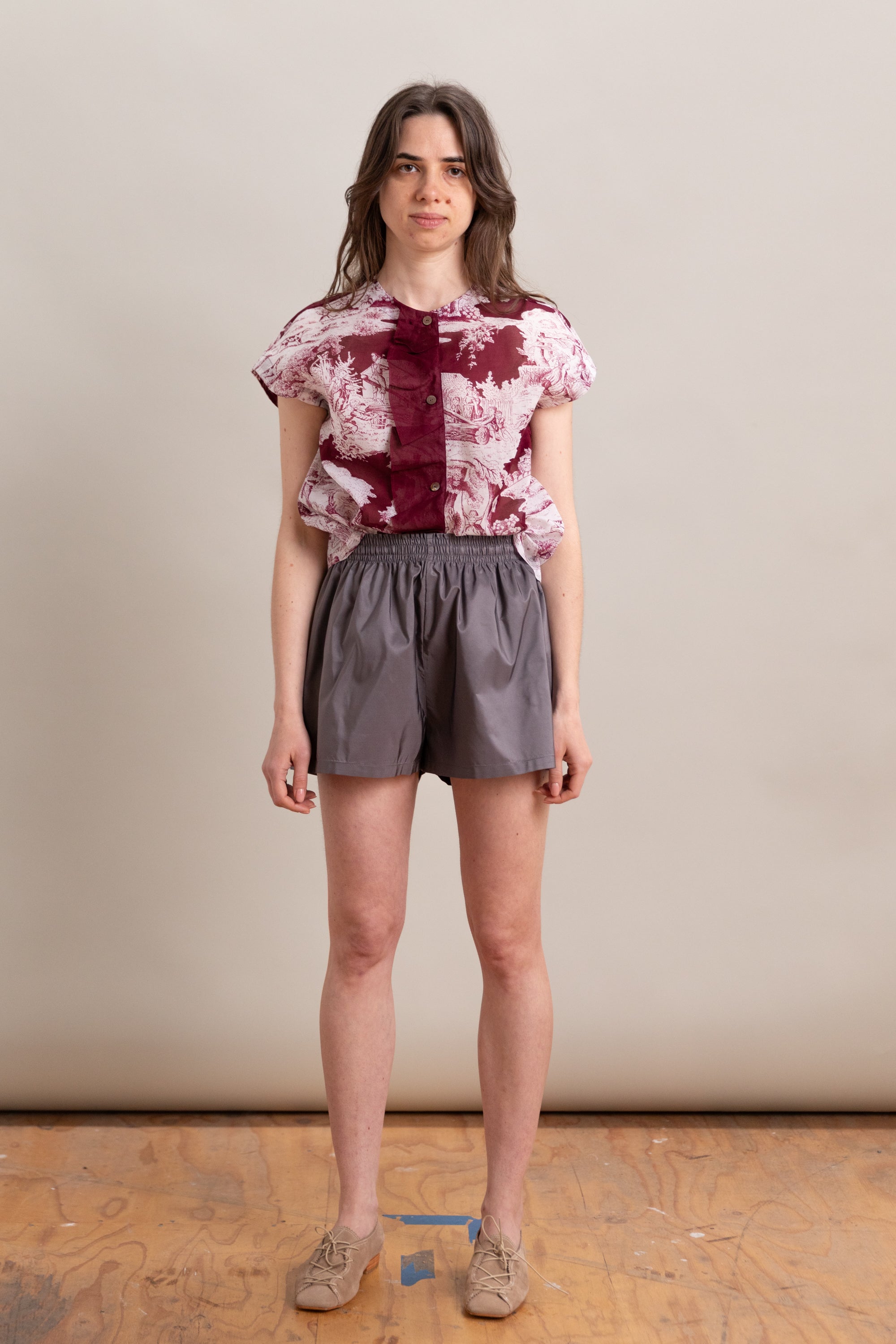 ASA SHORT IN METAL SILK TAFFETA