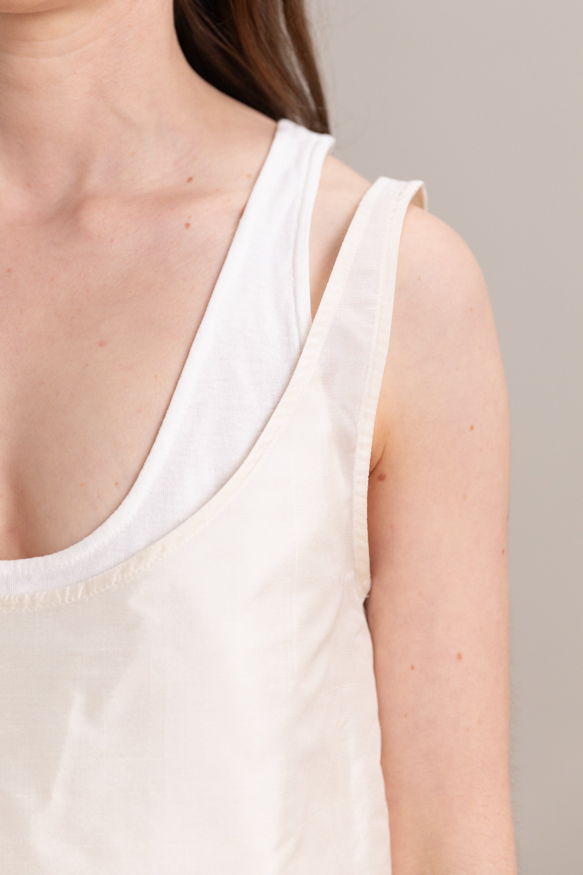 DUO TANK IN MIXED WHITE