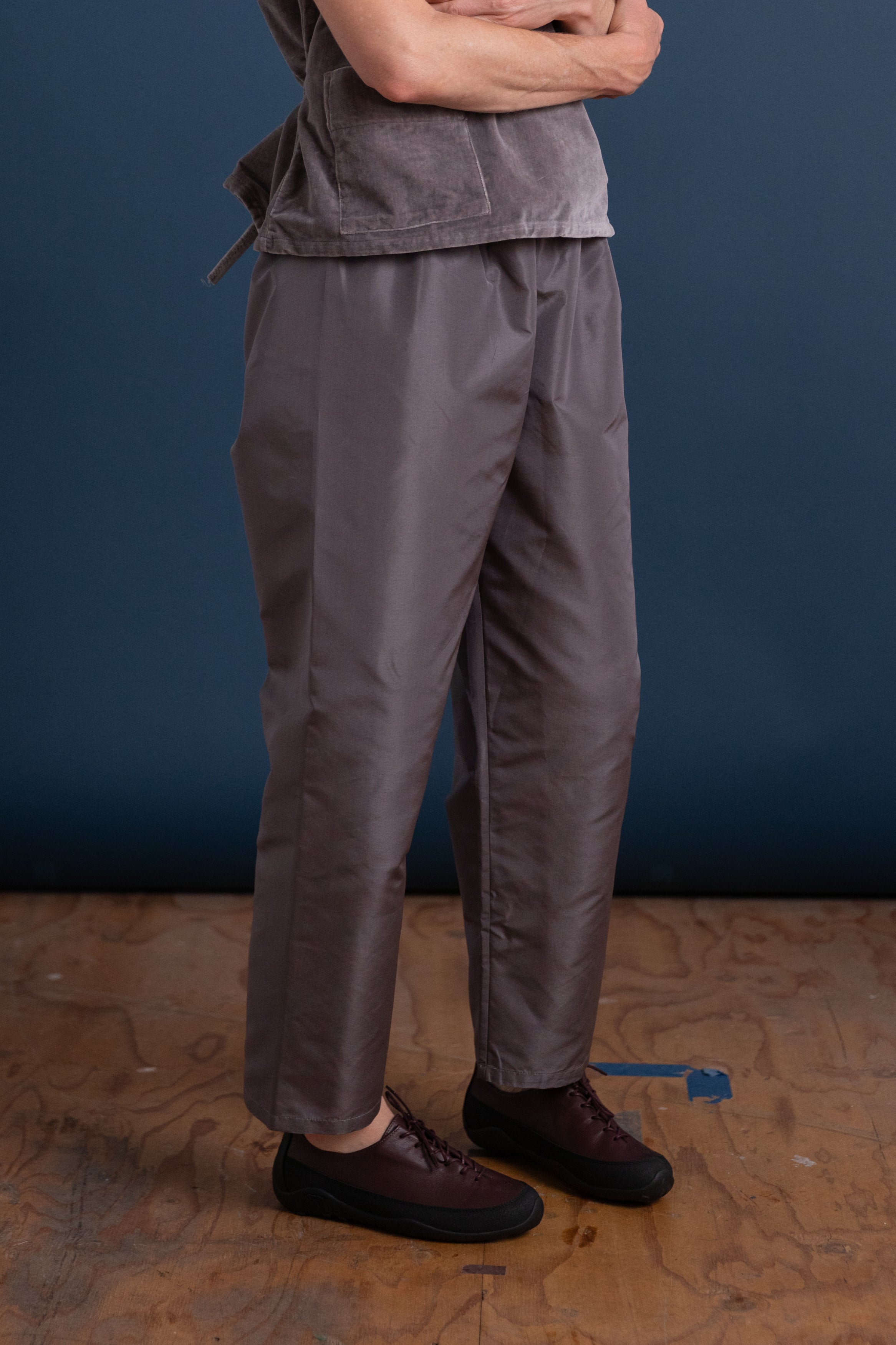 LEXY PANT IN METAL SILK TAFFETA