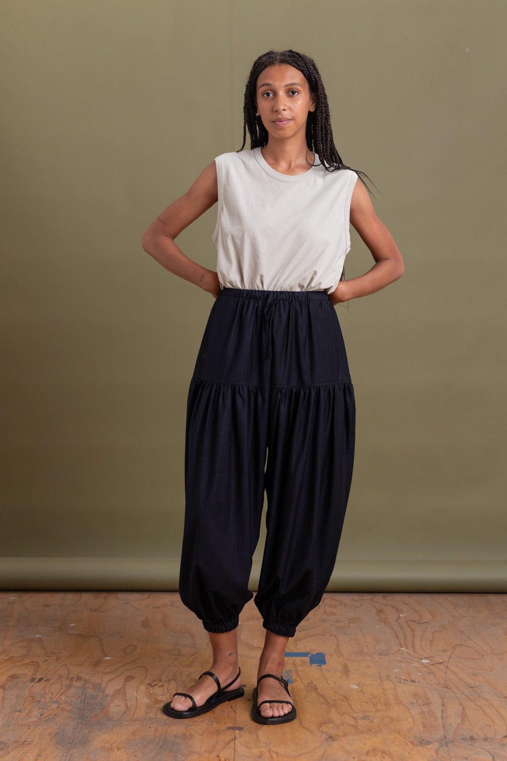 RAIN PANT IN PINSTRIPE