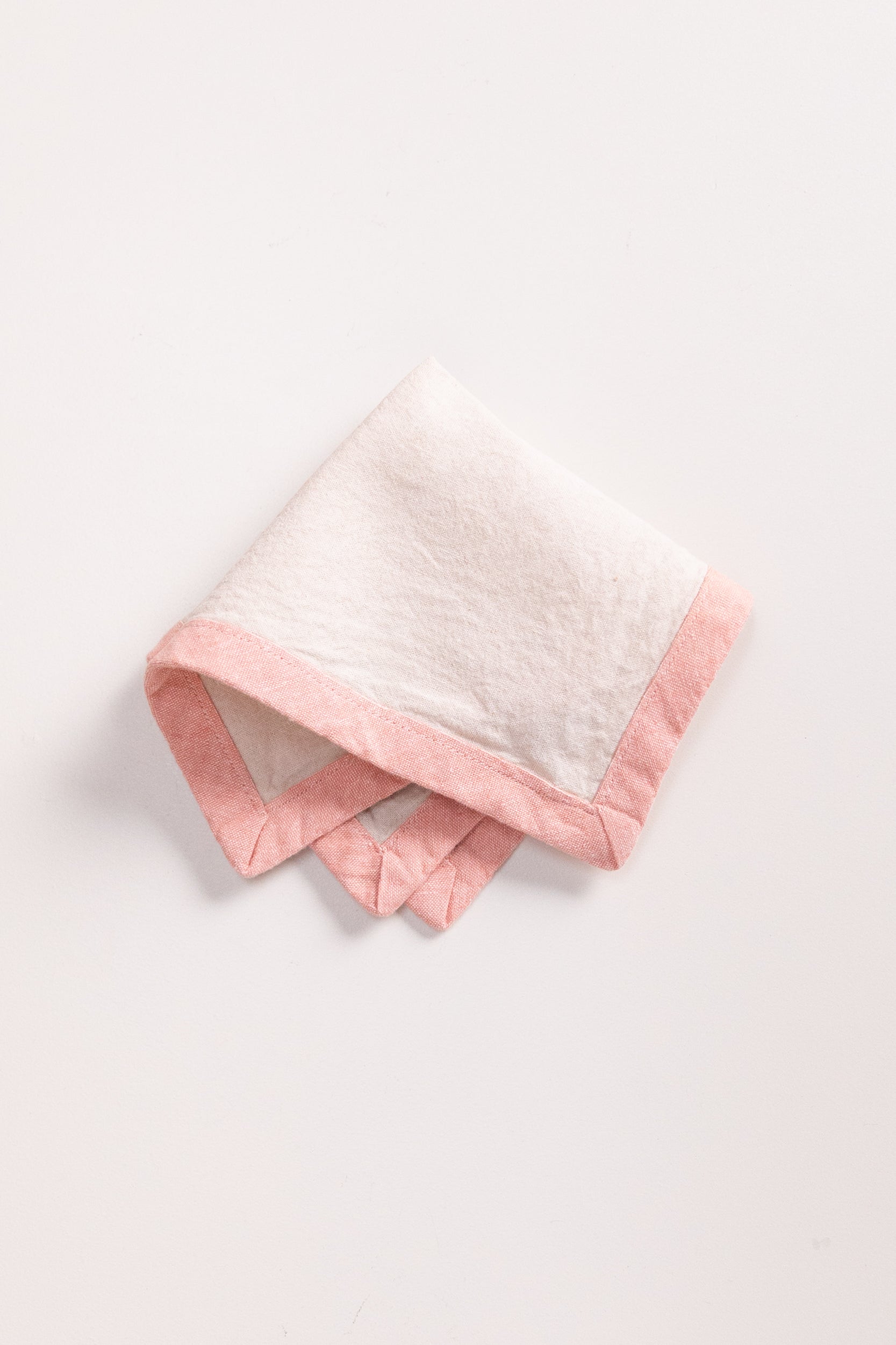 EDGED COCKTAIL NAPKINS IN NATURAL LINEN - SET OF FOUR