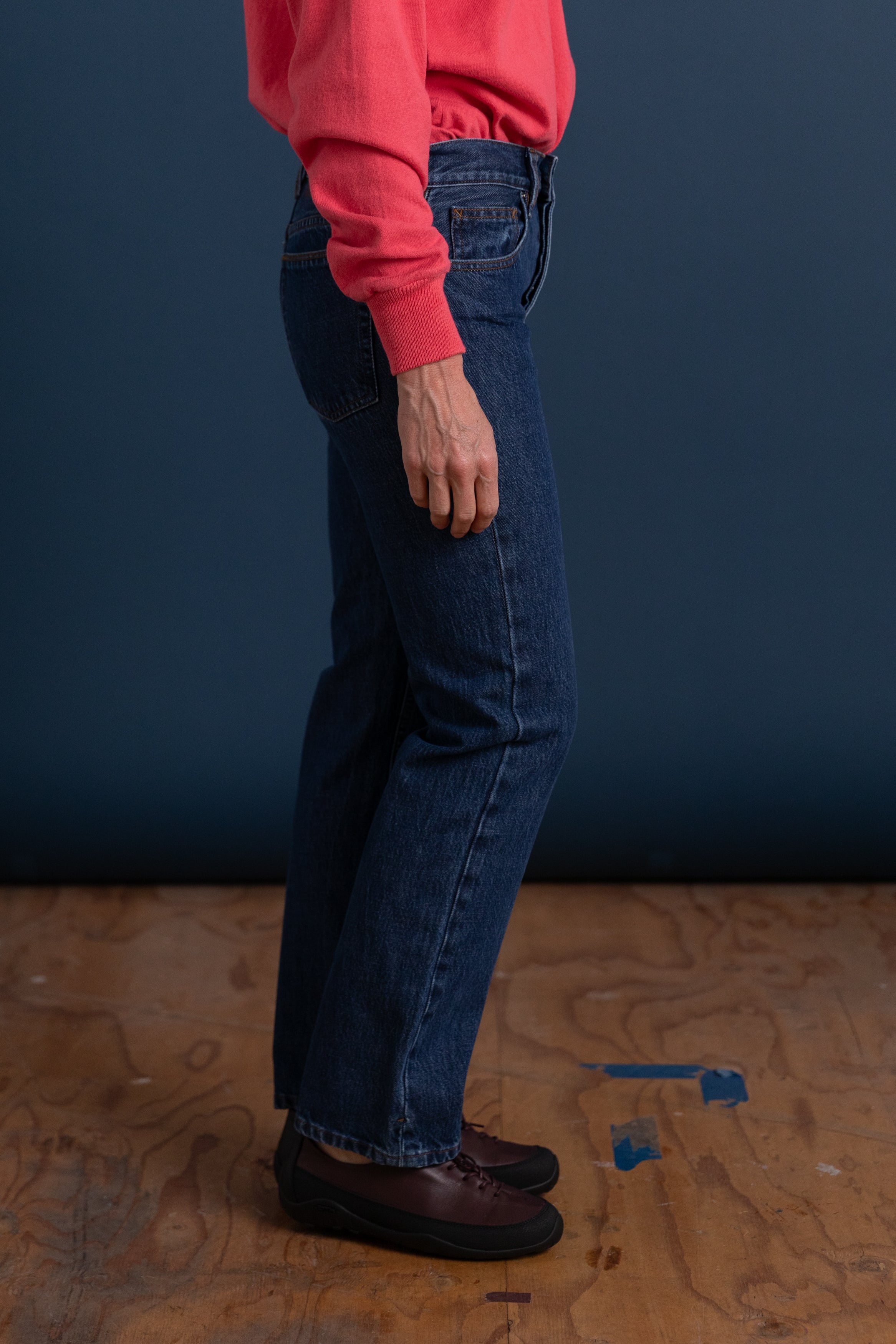 CALLA MID RISE STRAIGHT ANKLE IN TRUE BLUE