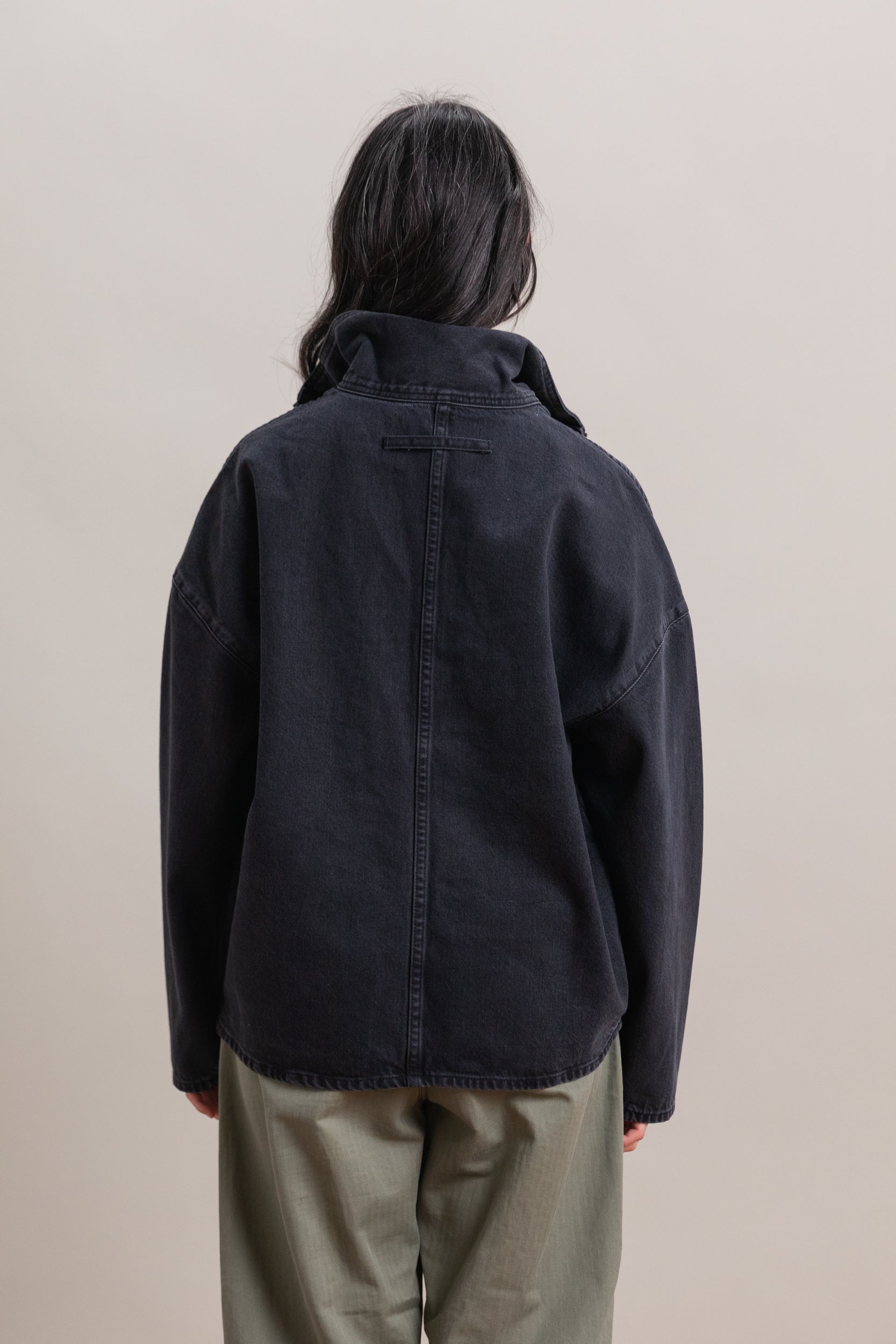 FUNNEL POPOVER IN HURRICANE DENIM