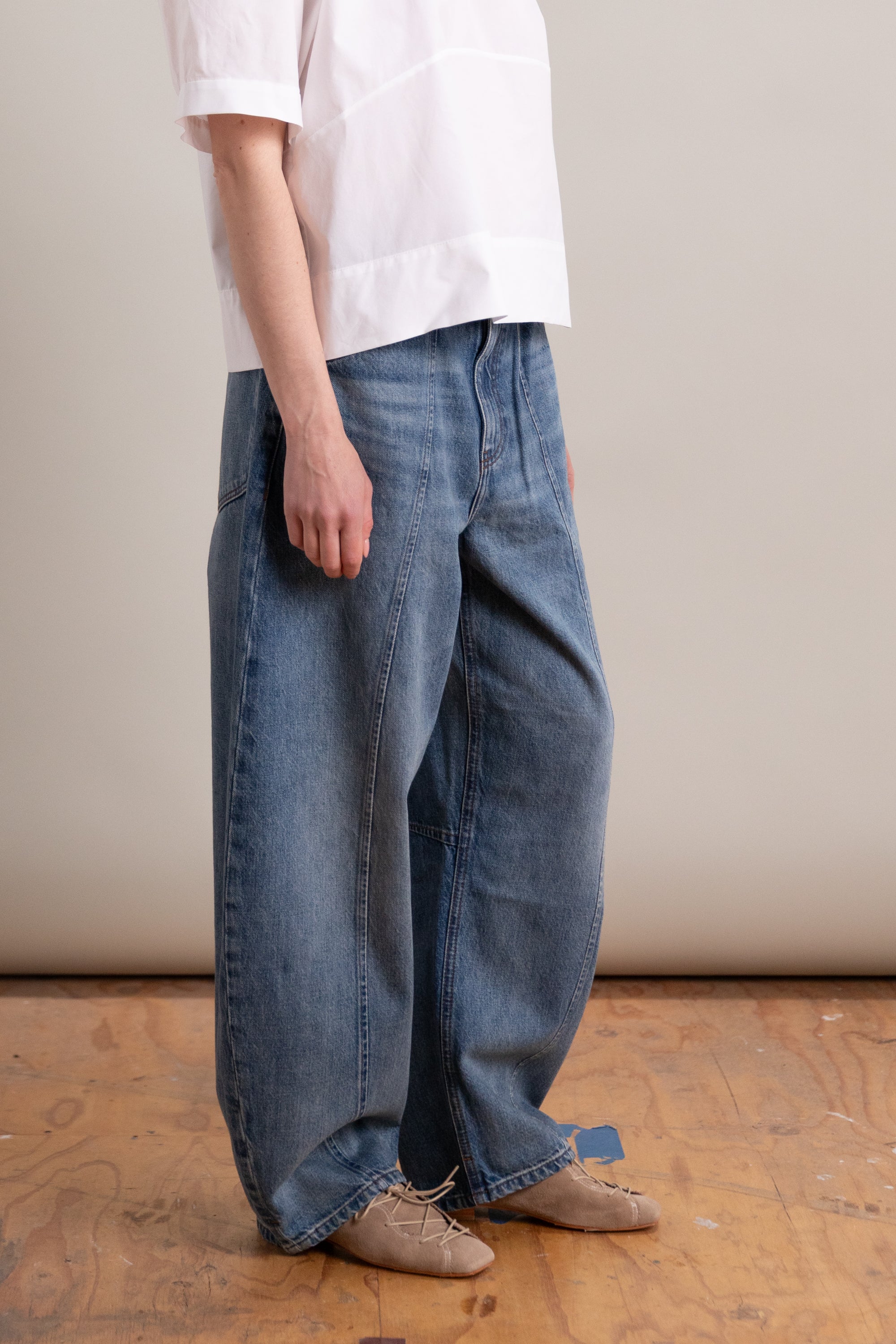 LIDO ANKLE JEANS IN SMOKE BLUE DENIM