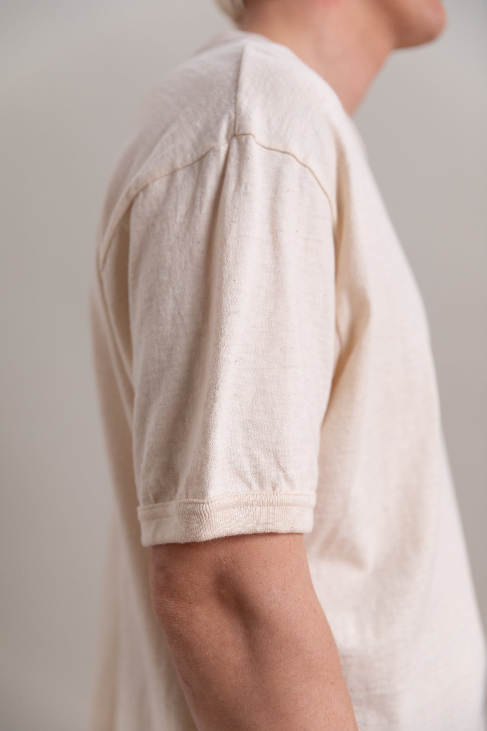 BASE TEE IN COTTON/ALPACA/WOOL JERSEY