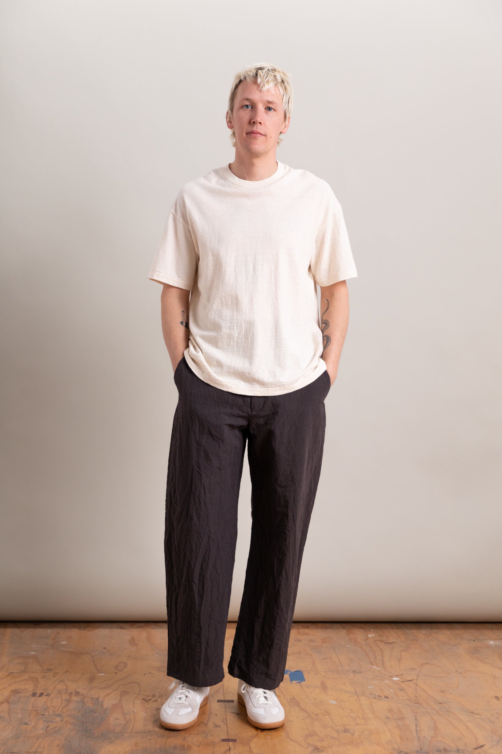BOXY TEE IN COTTON/ALPACA/WOOL JERSEY