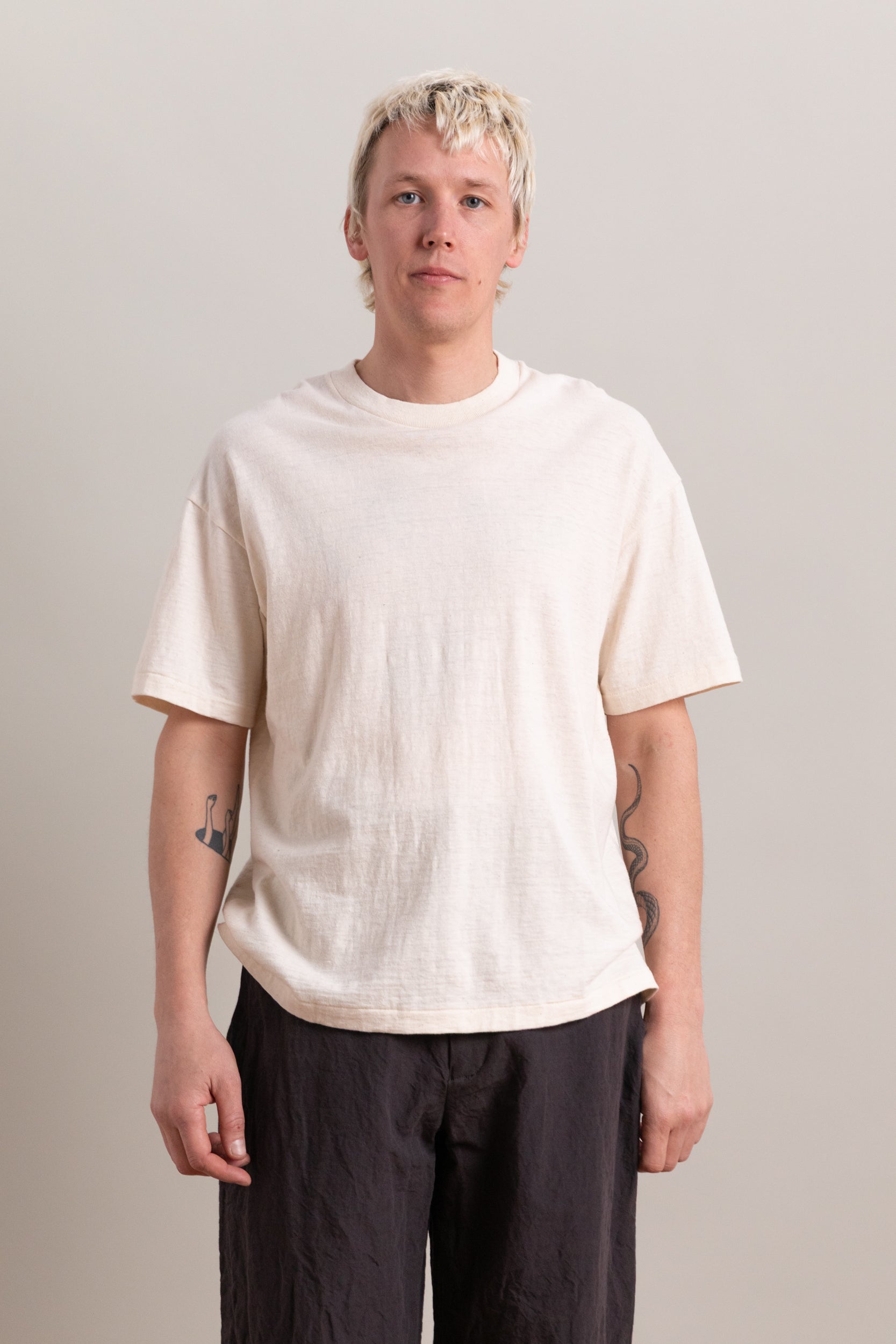 BOXY TEE IN COTTON/ALPACA/WOOL JERSEY