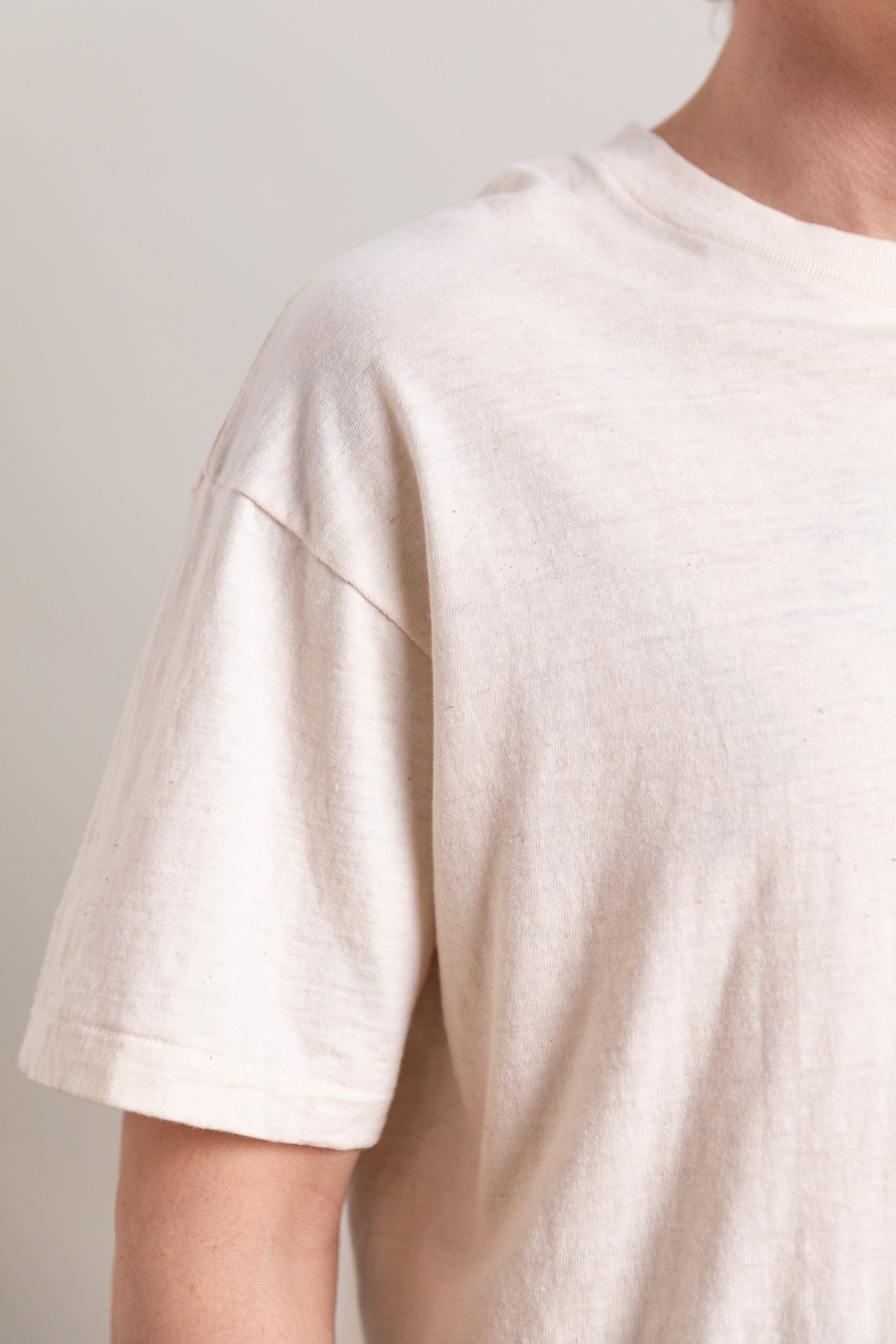 BOXY TEE IN COTTON/ALPACA/WOOL JERSEY