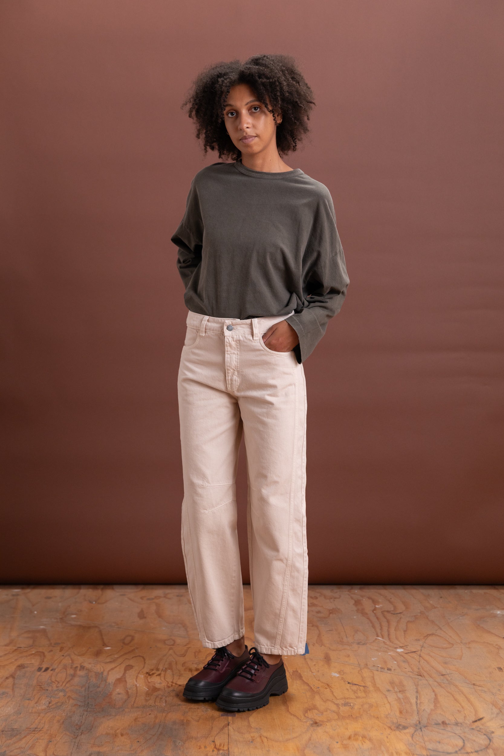 NICOLE PANT IN CREAM