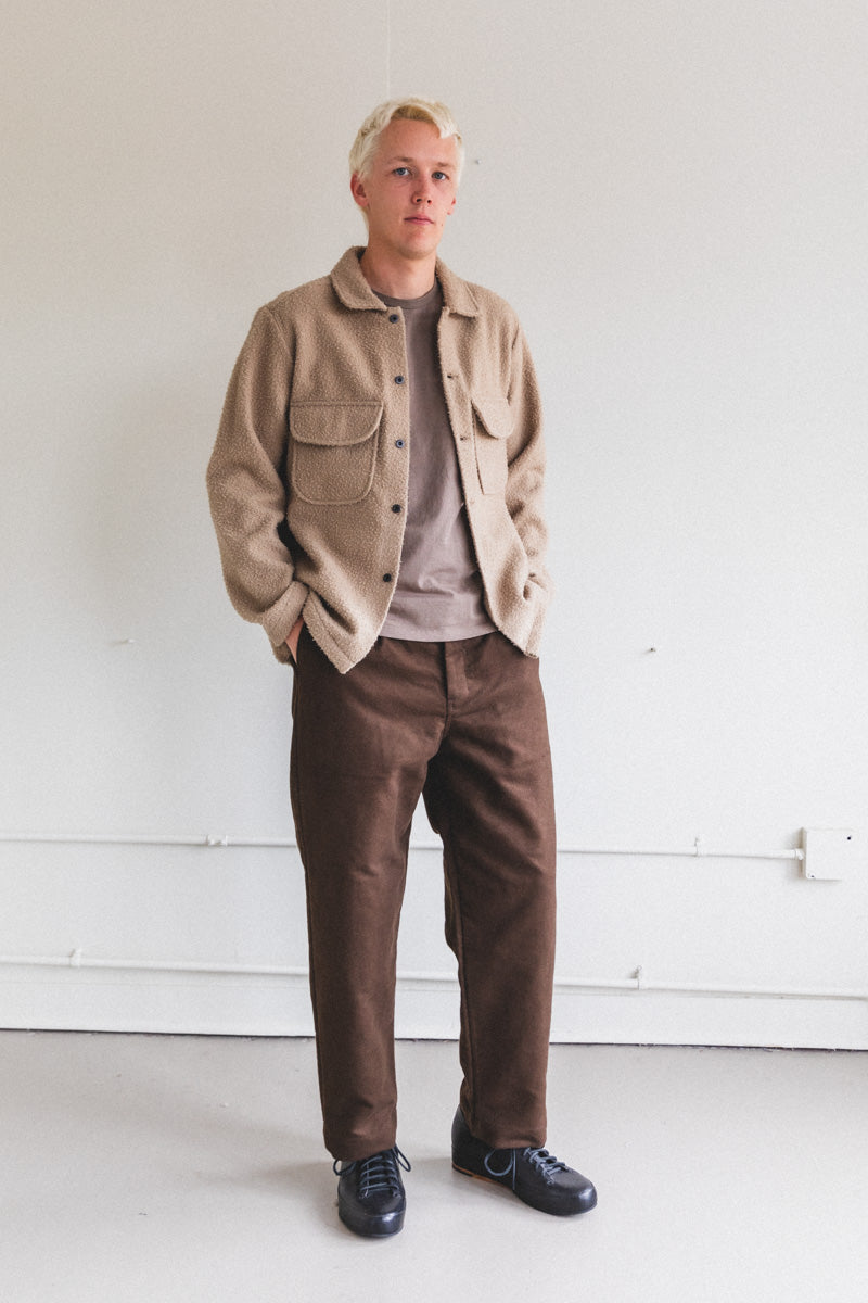 FIELD SHIRT IN SAND CASENTINO WOOL