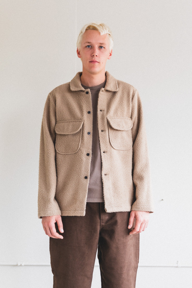FIELD SHIRT IN SAND CASENTINO WOOL