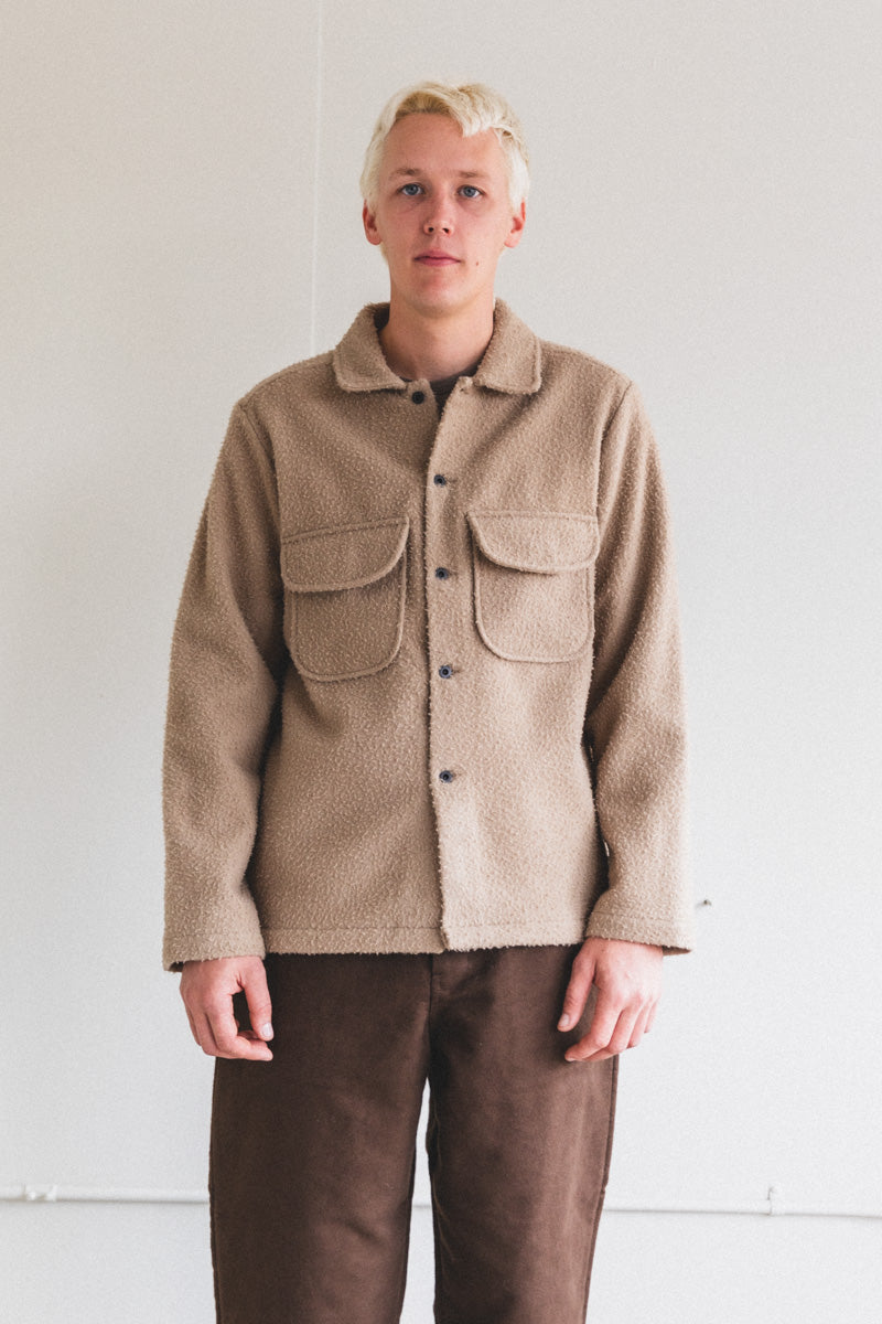 FIELD SHIRT IN SAND CASENTINO WOOL
