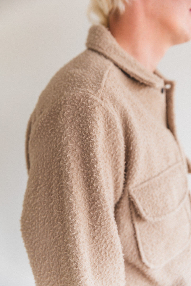 FIELD SHIRT IN SAND CASENTINO WOOL