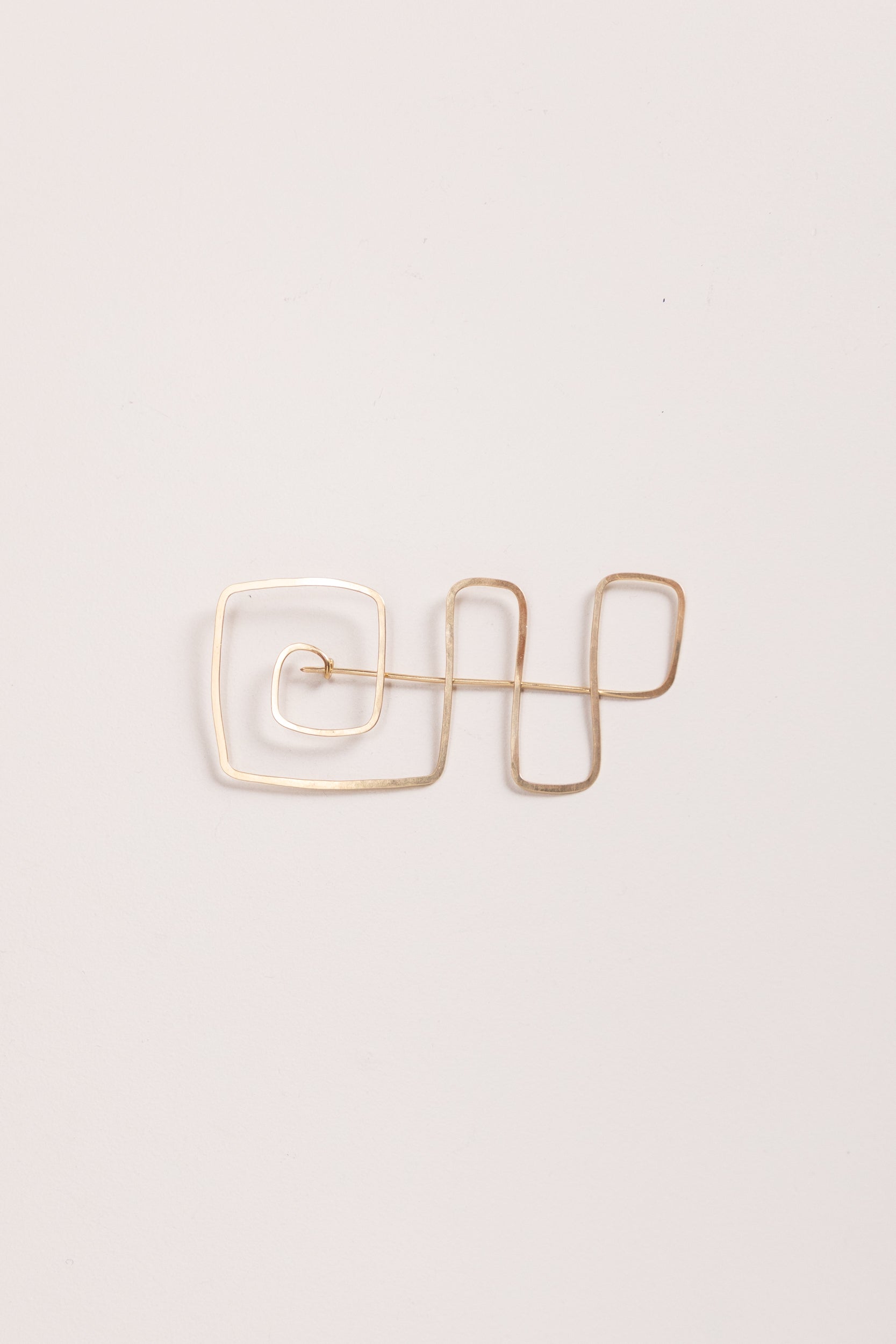 LARGE SQUARE SWIRL BROOCH