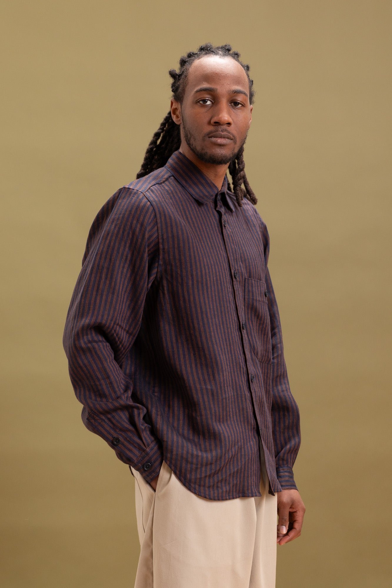 PINTOR SHIRT IN STRIPED LINEN