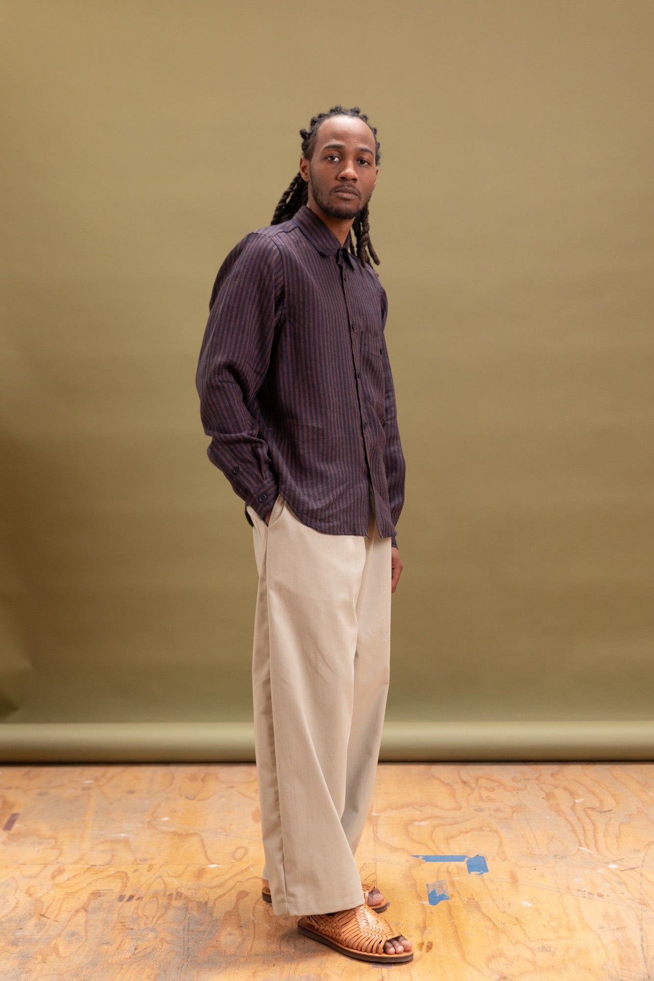 PINTOR SHIRT IN STRIPED LINEN