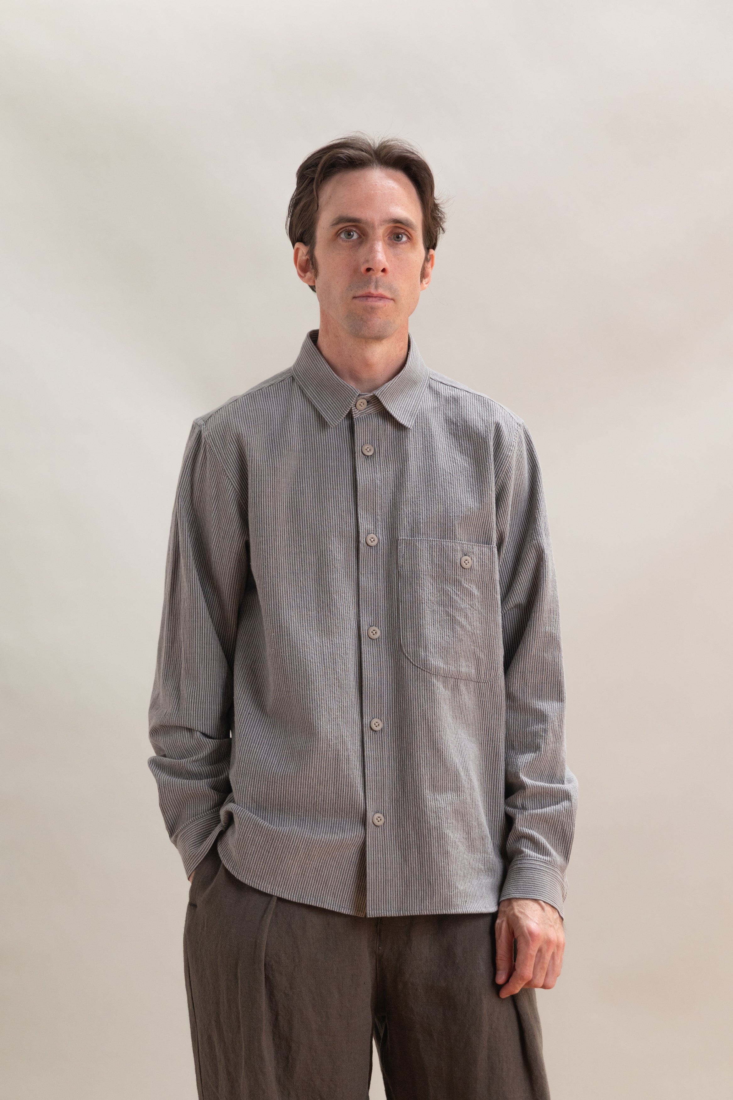 PINTOR SHIRT IN DAIMYO STRIPE COTTON