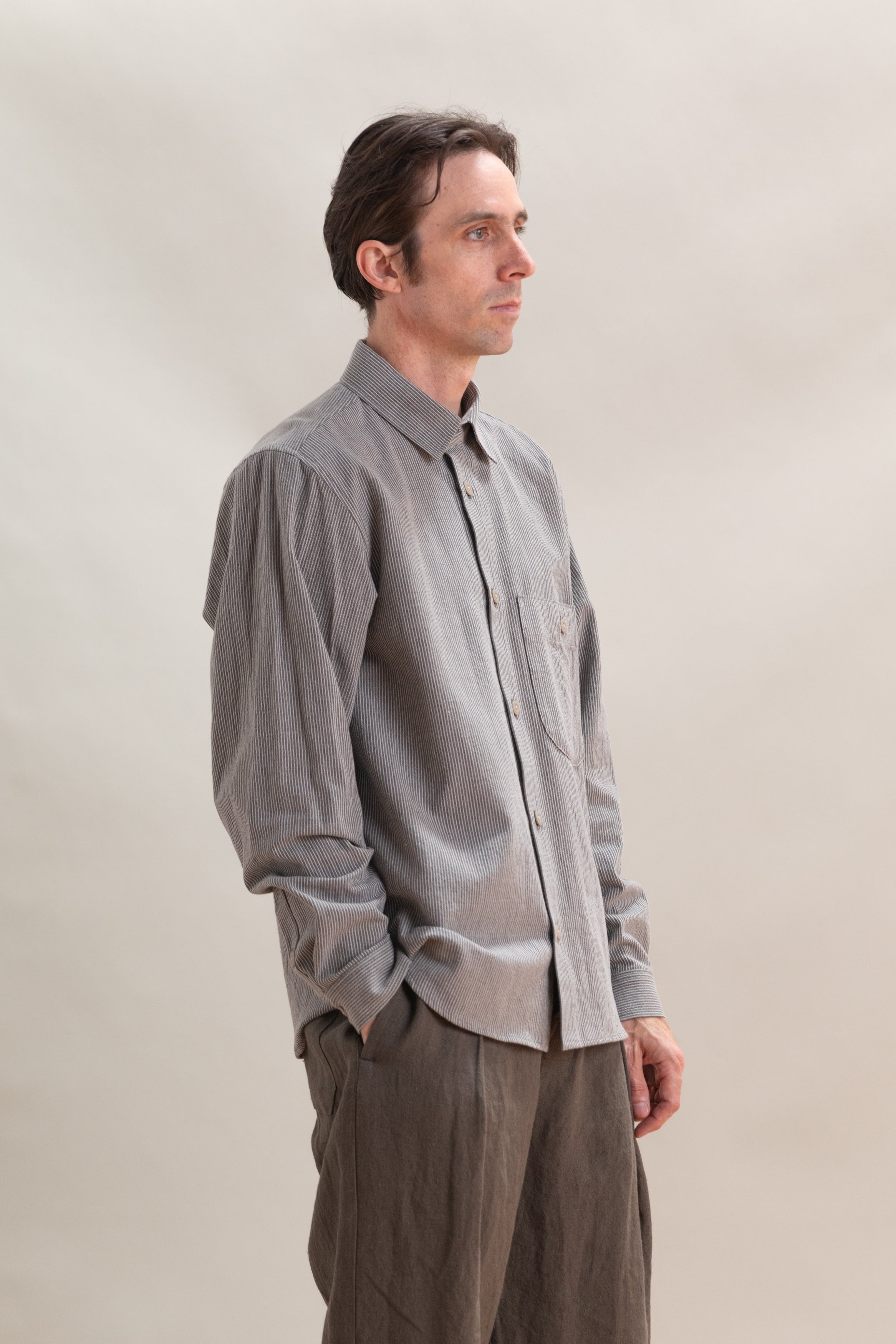 PINTOR SHIRT IN DAIMYO STRIPE COTTON