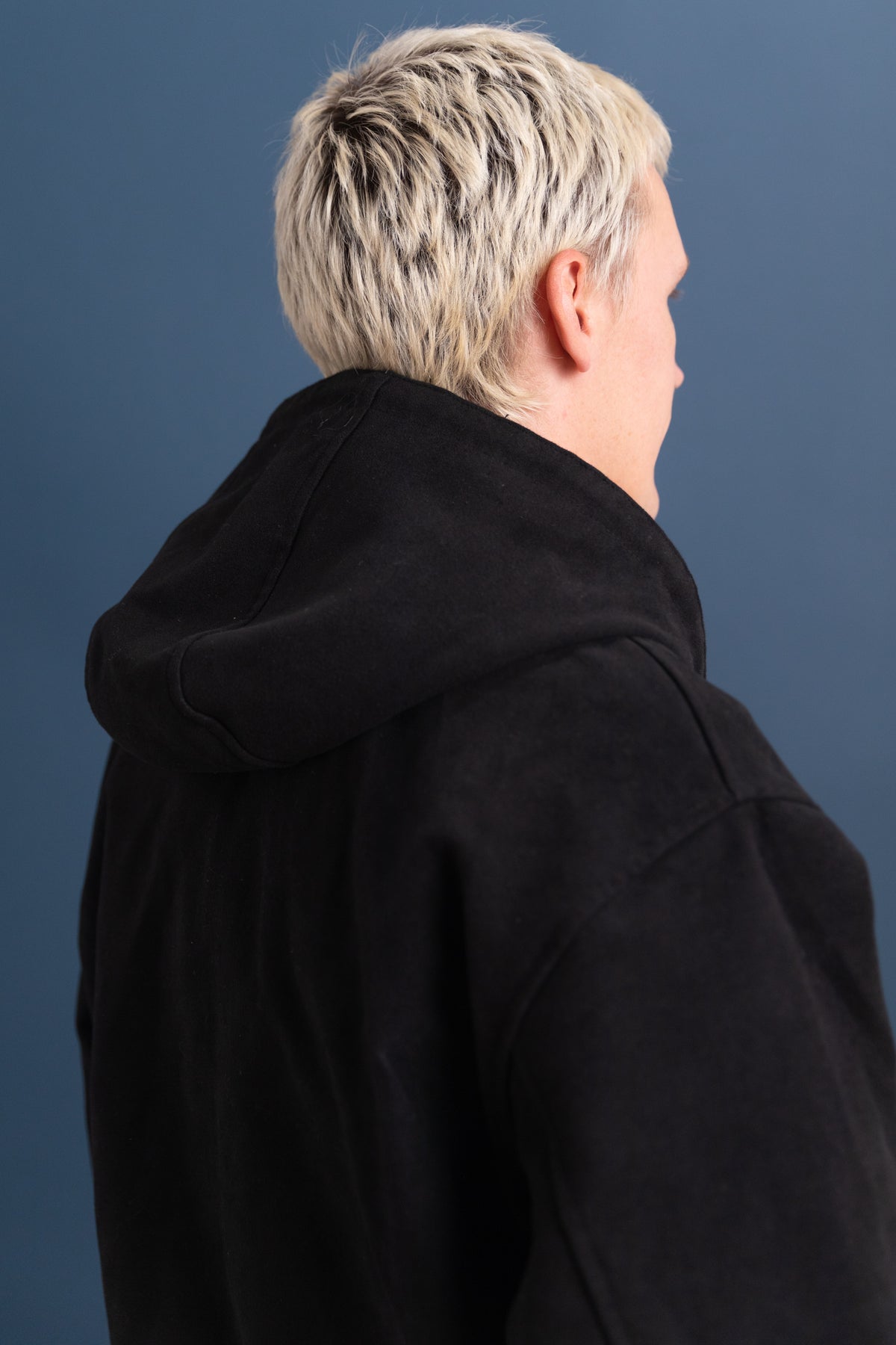 PARKA IN HEAVY BLACK COTTON MOLESKIN