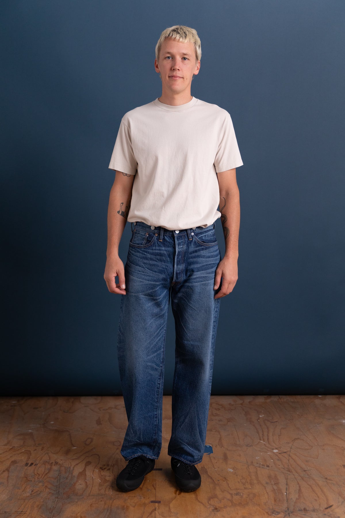 1930 STRAIGHT DENIM PANTS IN INDIGO VINTAGE WASH