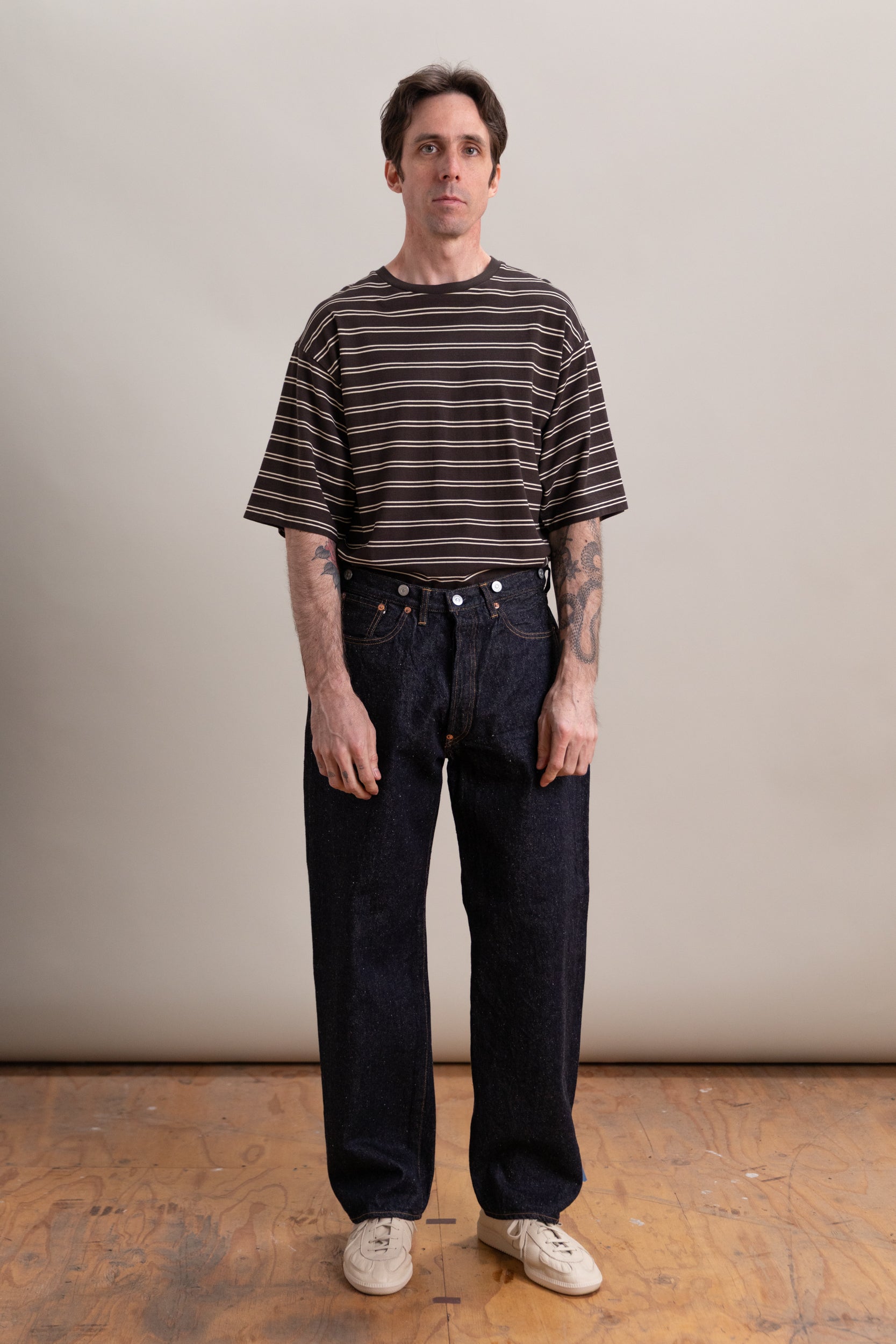 1930 STRAIGHT DENIM PANTS IN INDIGO ONE WASH