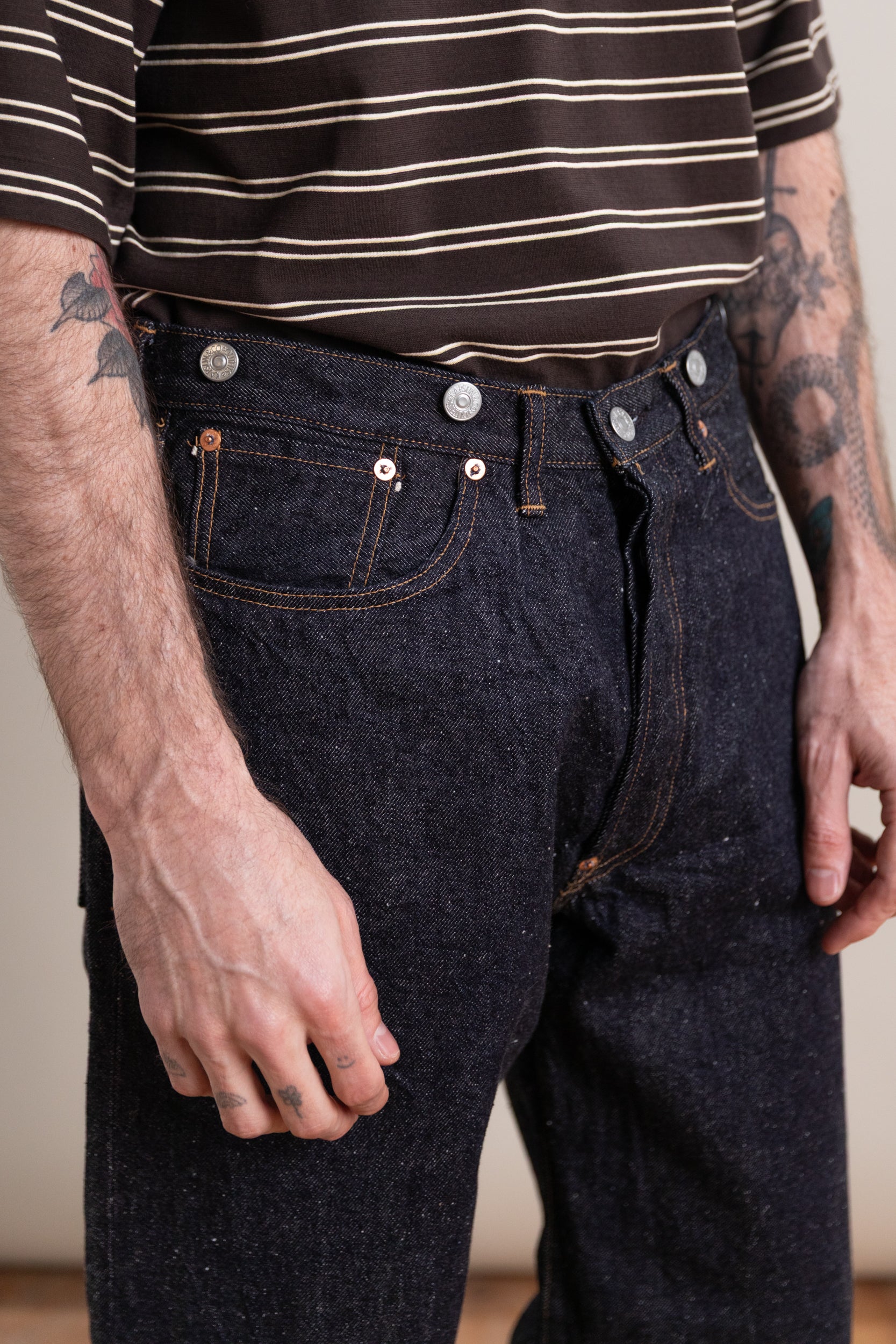 1930 STRAIGHT DENIM PANTS IN INDIGO ONE WASH