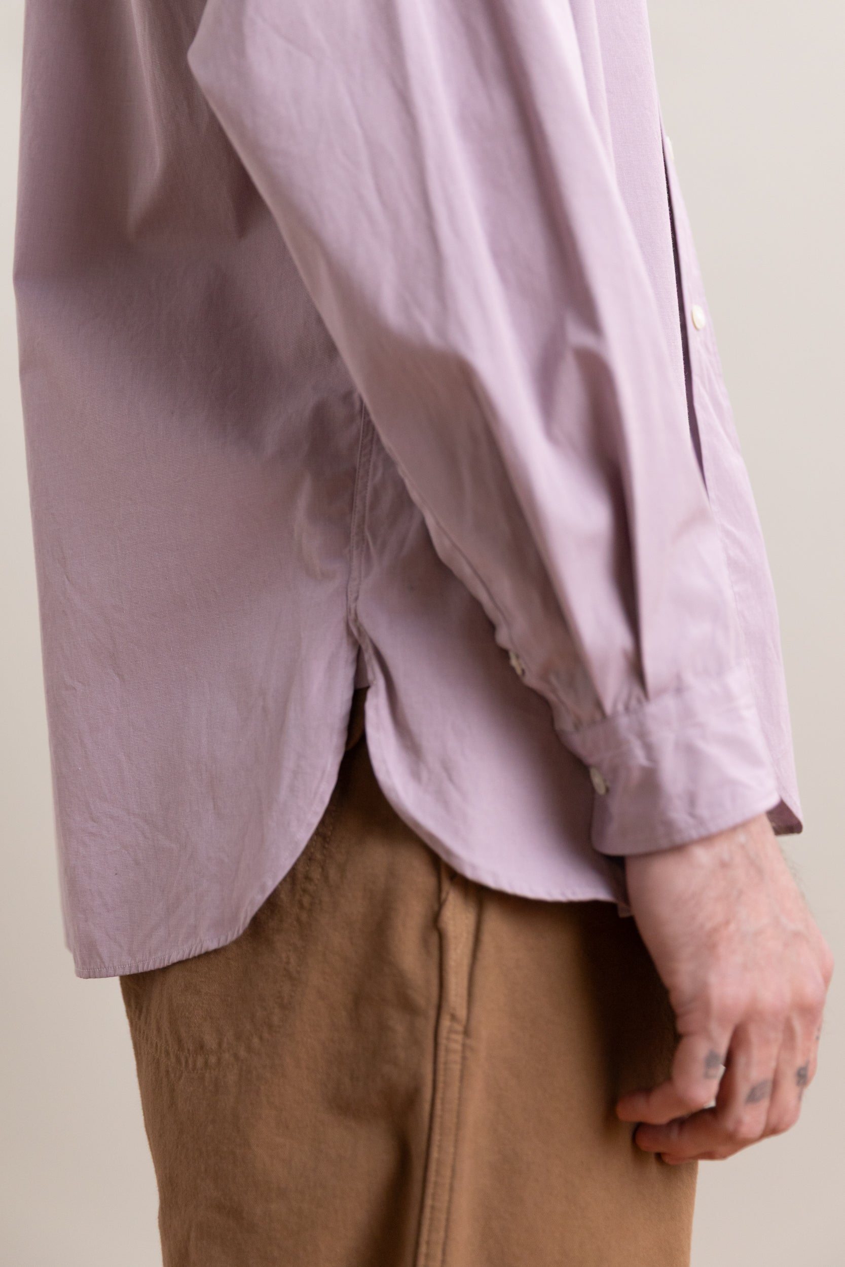 CLASSIC DRESS SHIRT IN LILAC COTTON HAKEME CHAMBRAY