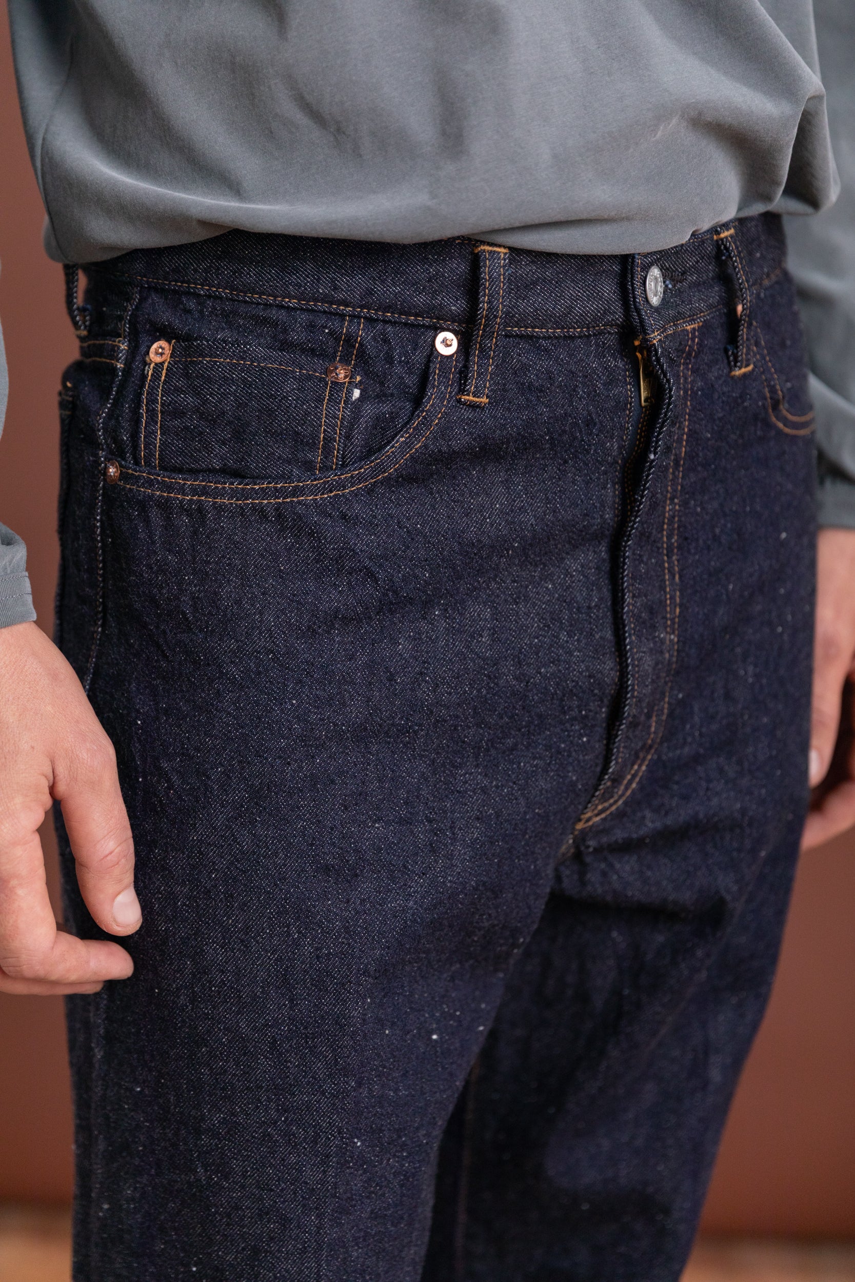 SKATE SHOECUT DENIM SLACKS IN INDIGO ONE WASH