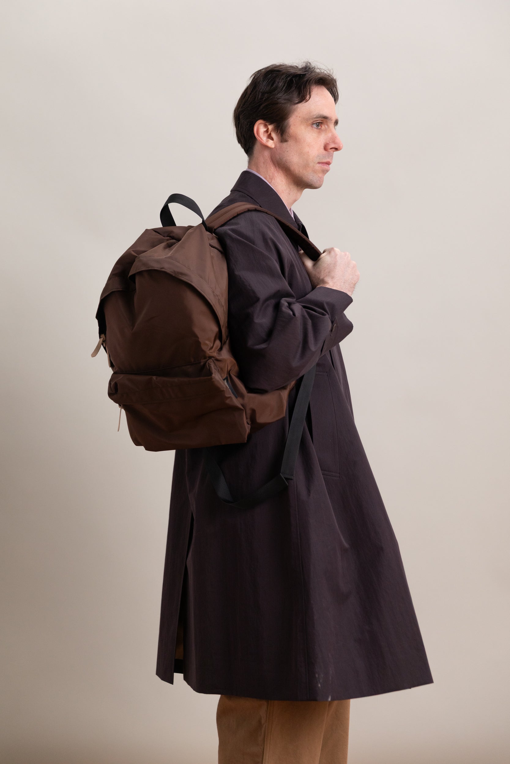USA D PACK IN COFFEE BROWN NYLON